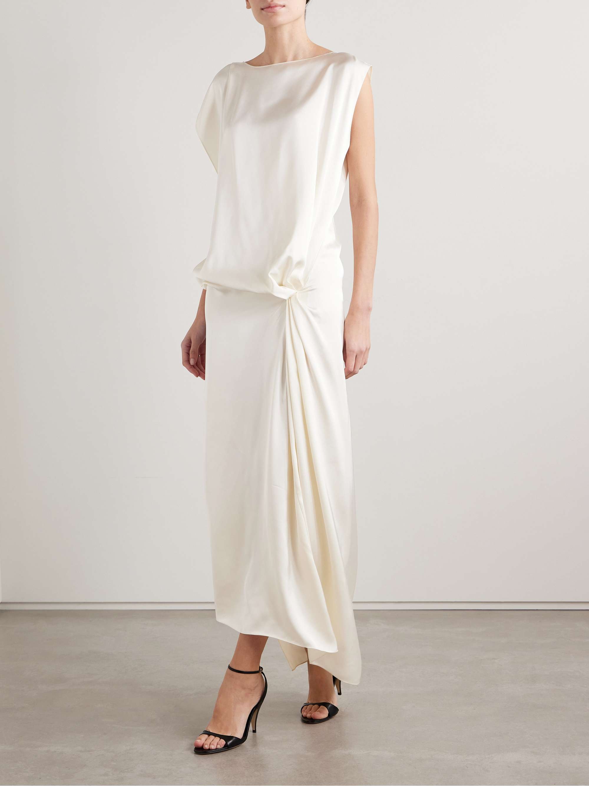 Esmee draped satin gown view