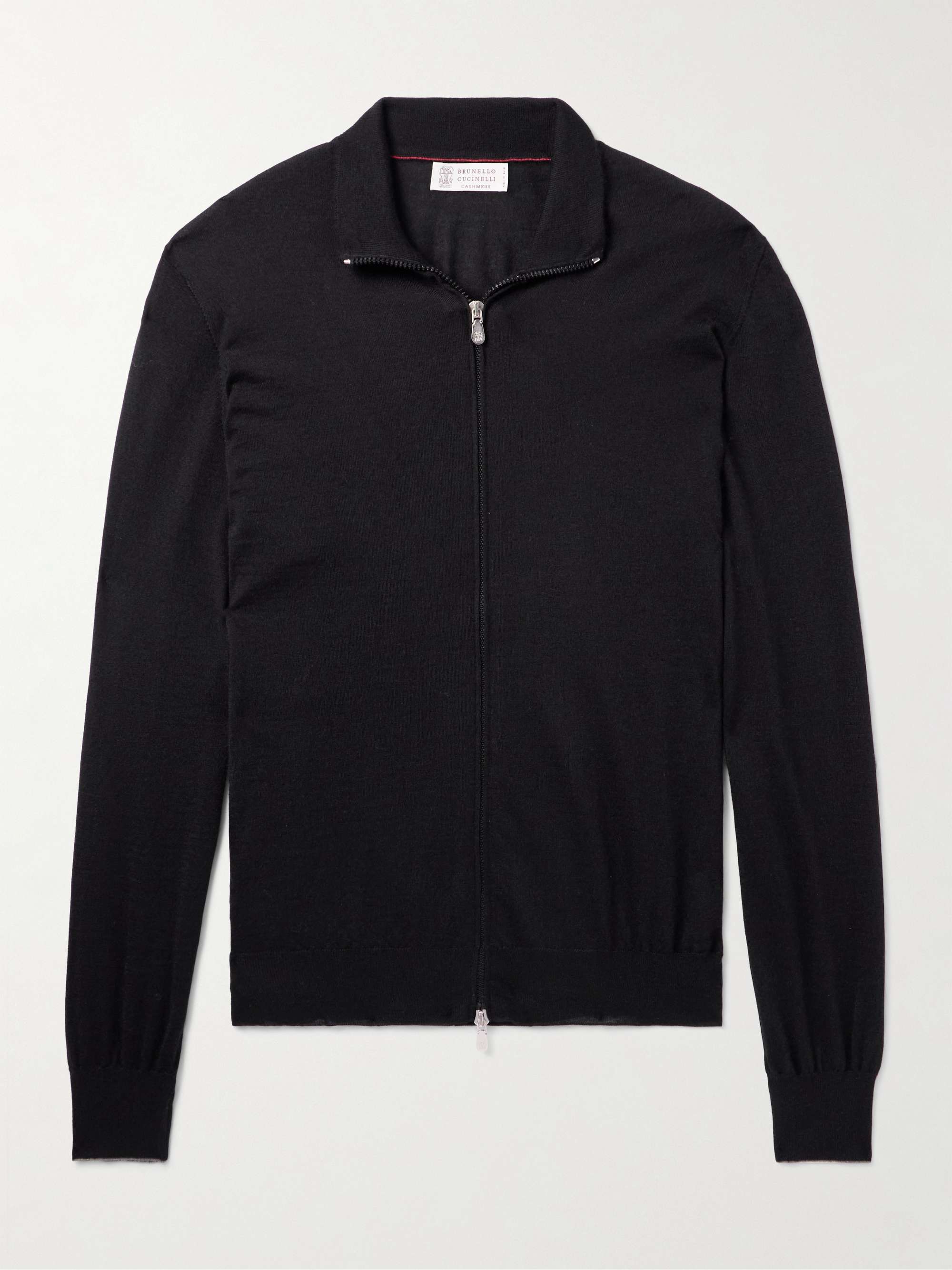 Cashmere and Silk-Blend Zip-Up Sweater view
