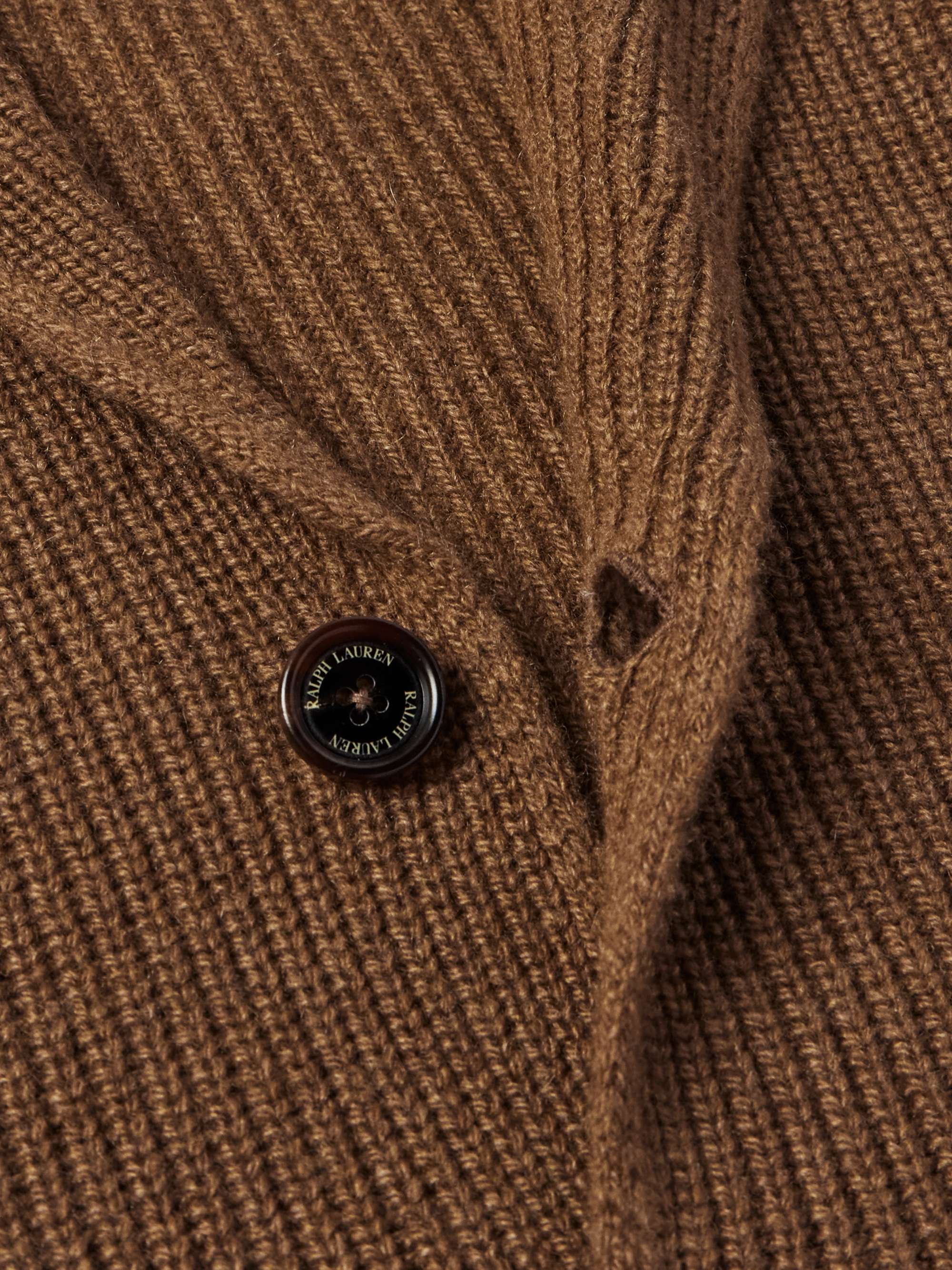 Ribbed-Knit Cashmere Cardigan view
