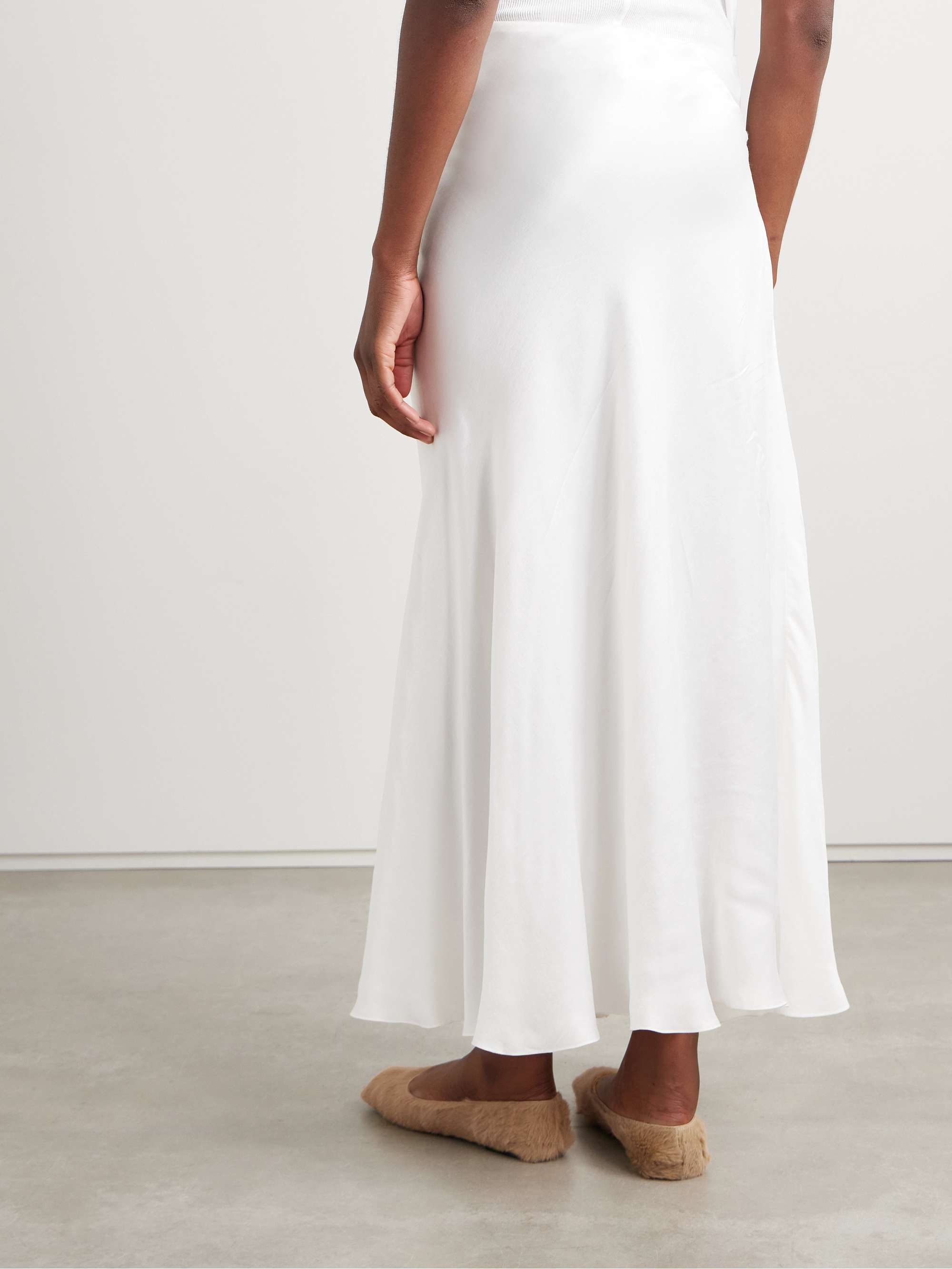 Luce washed-satin maxi skirt view