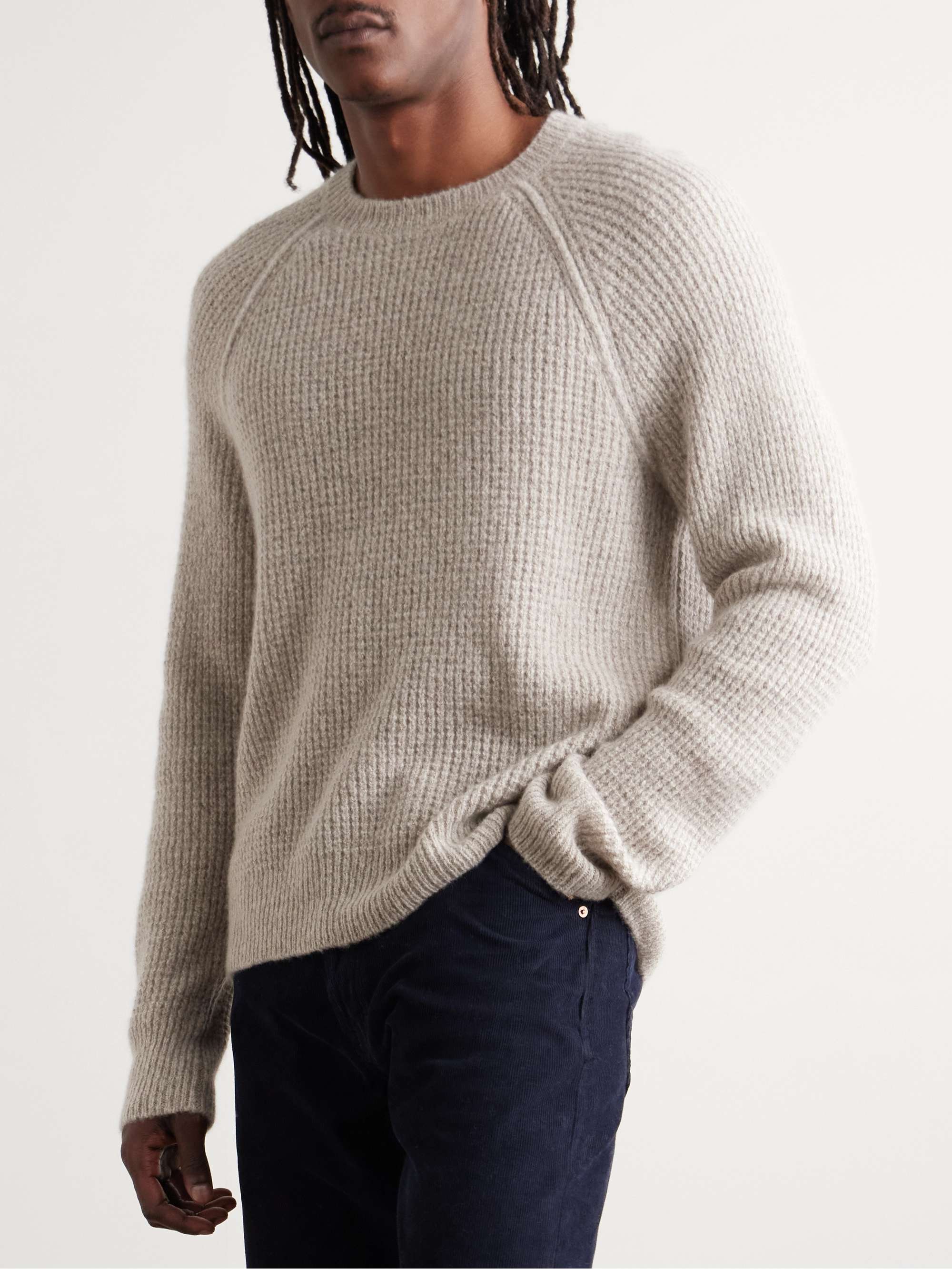 Waffle-Knit Cashmere Sweater view