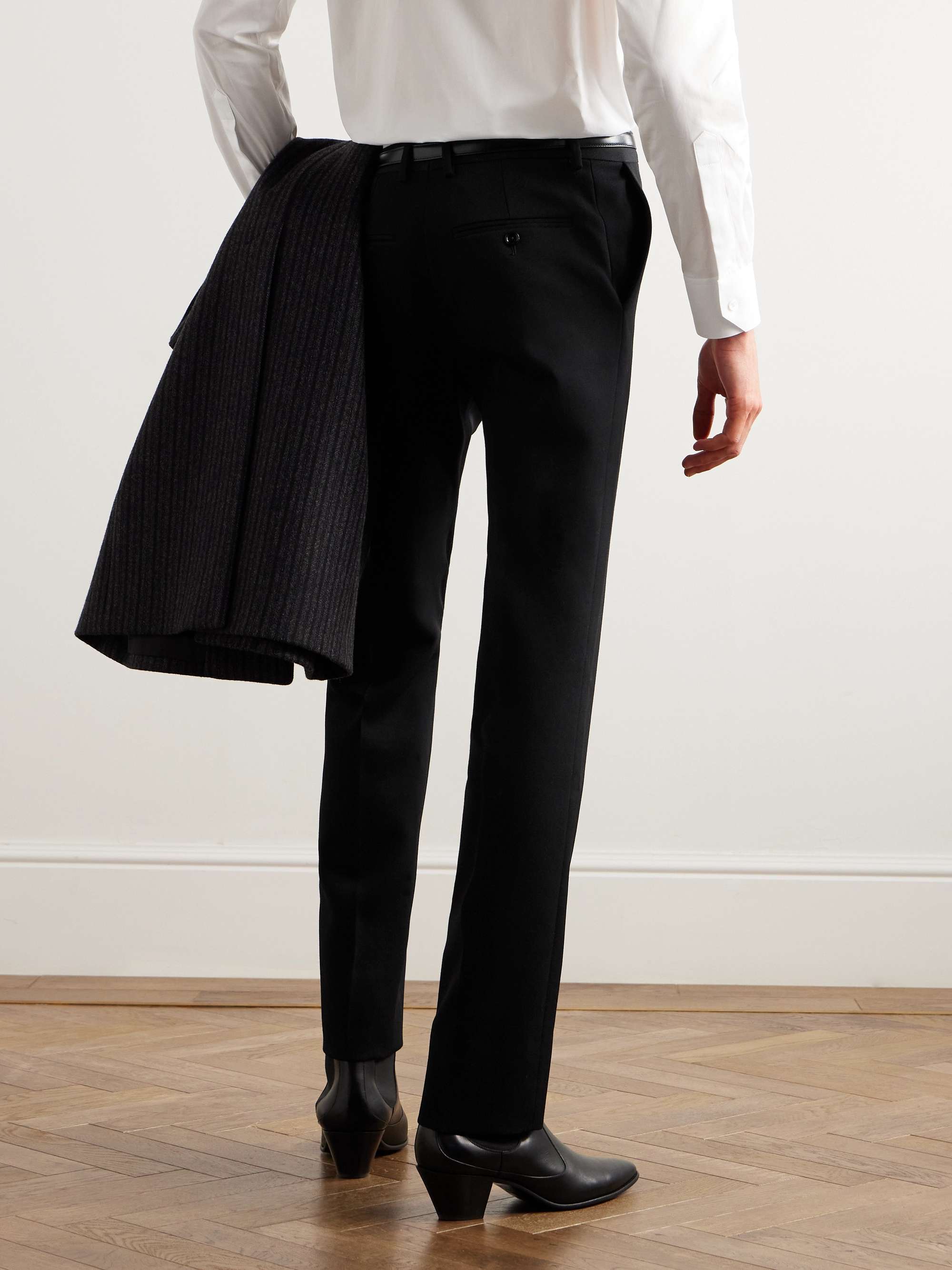 Slim-Fit Wool-Twill Trousers view