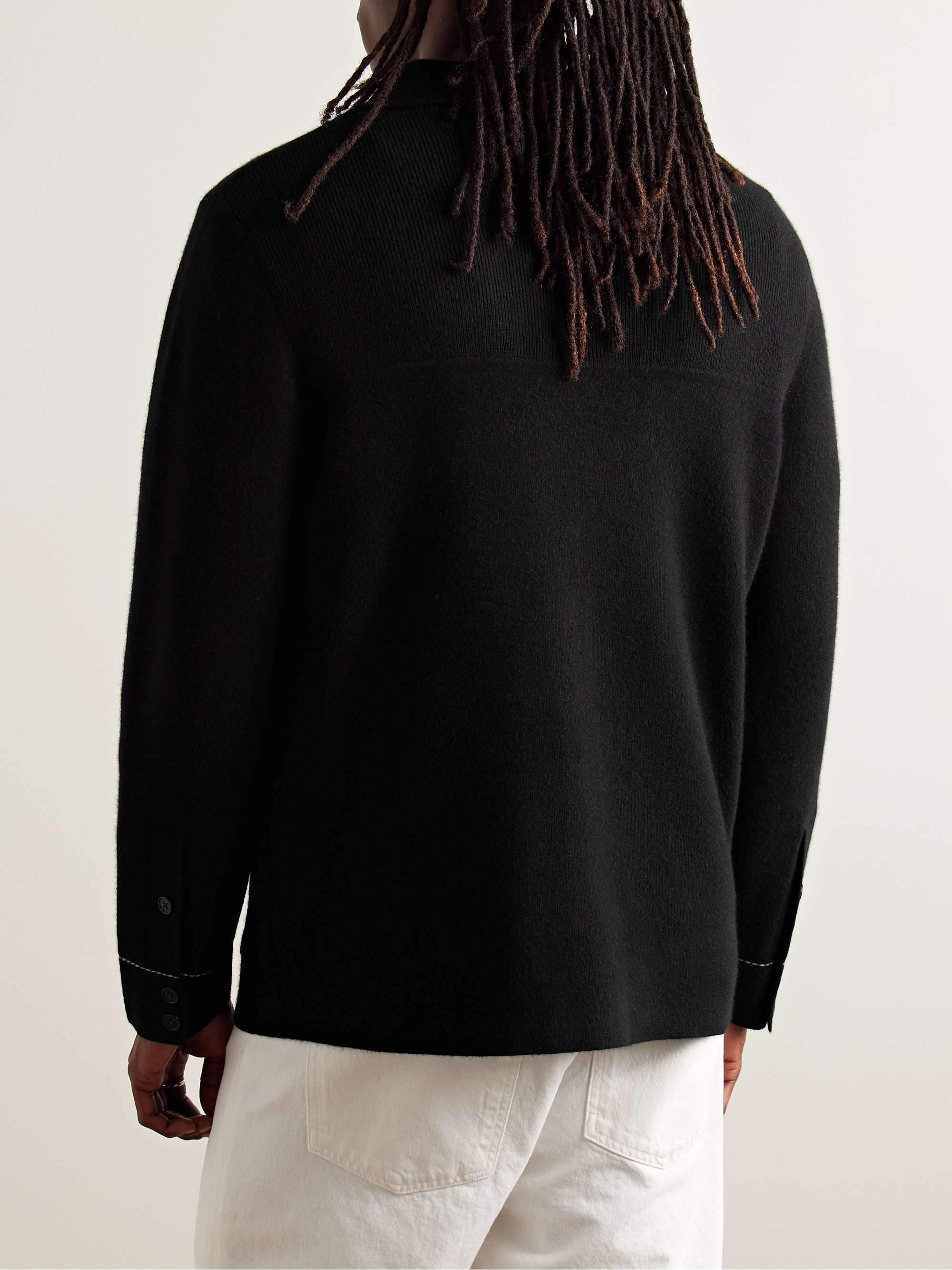 Industry Topstitched Cashmere Jacket view