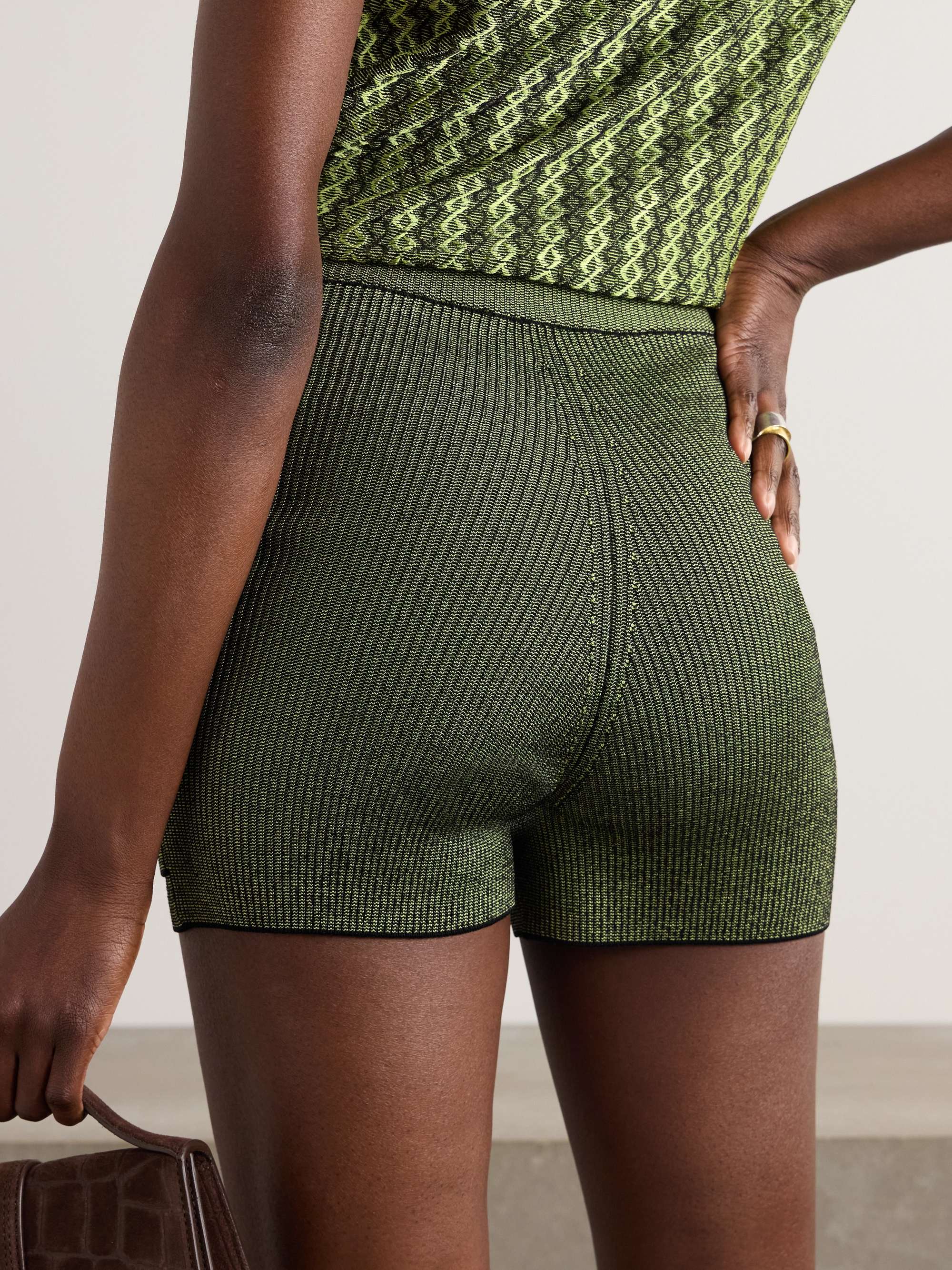Marino jacquard-knit shorts view