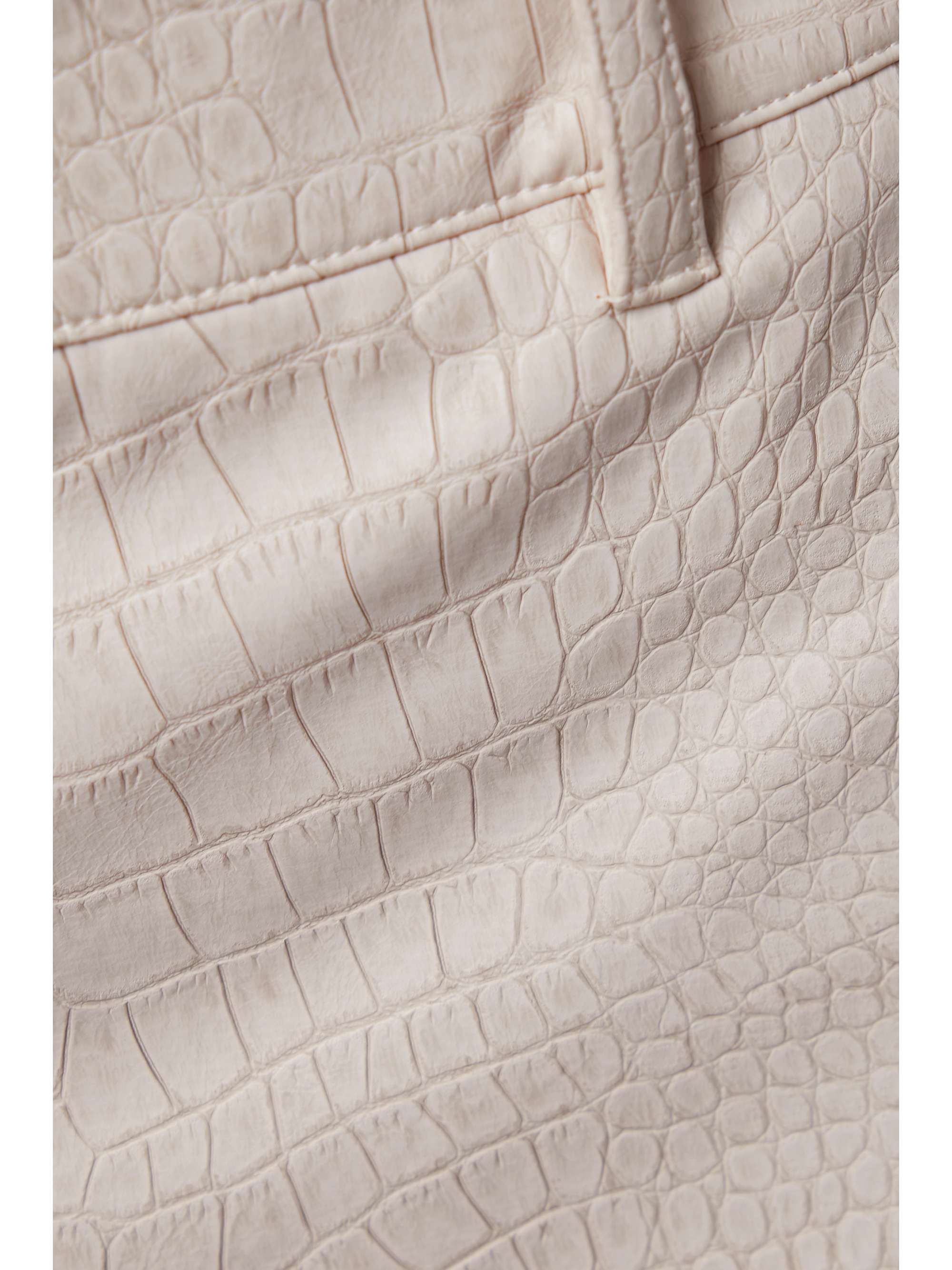 Croc-effect faux leather straight-leg pants view