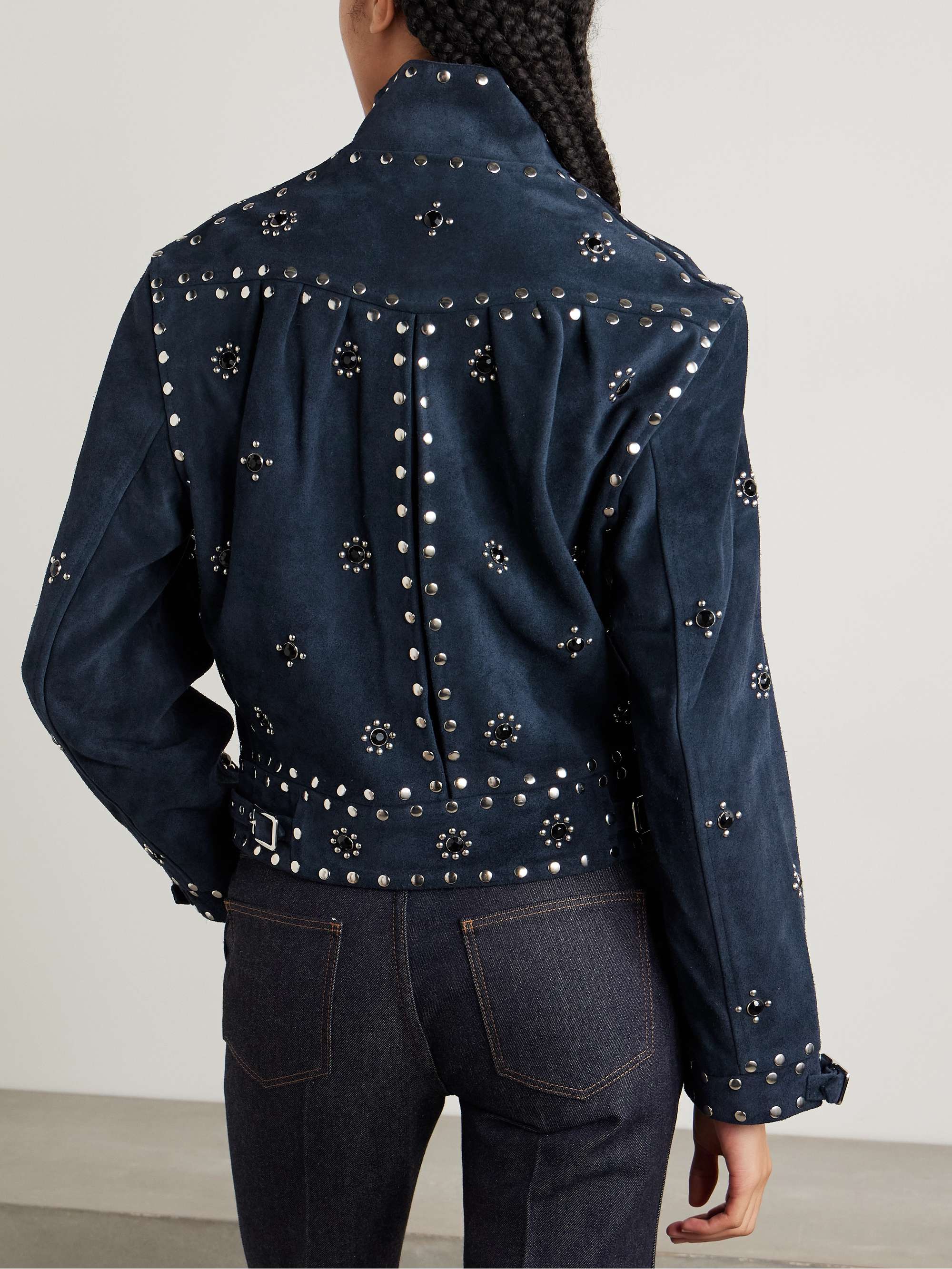Howard embellished suede jacket view