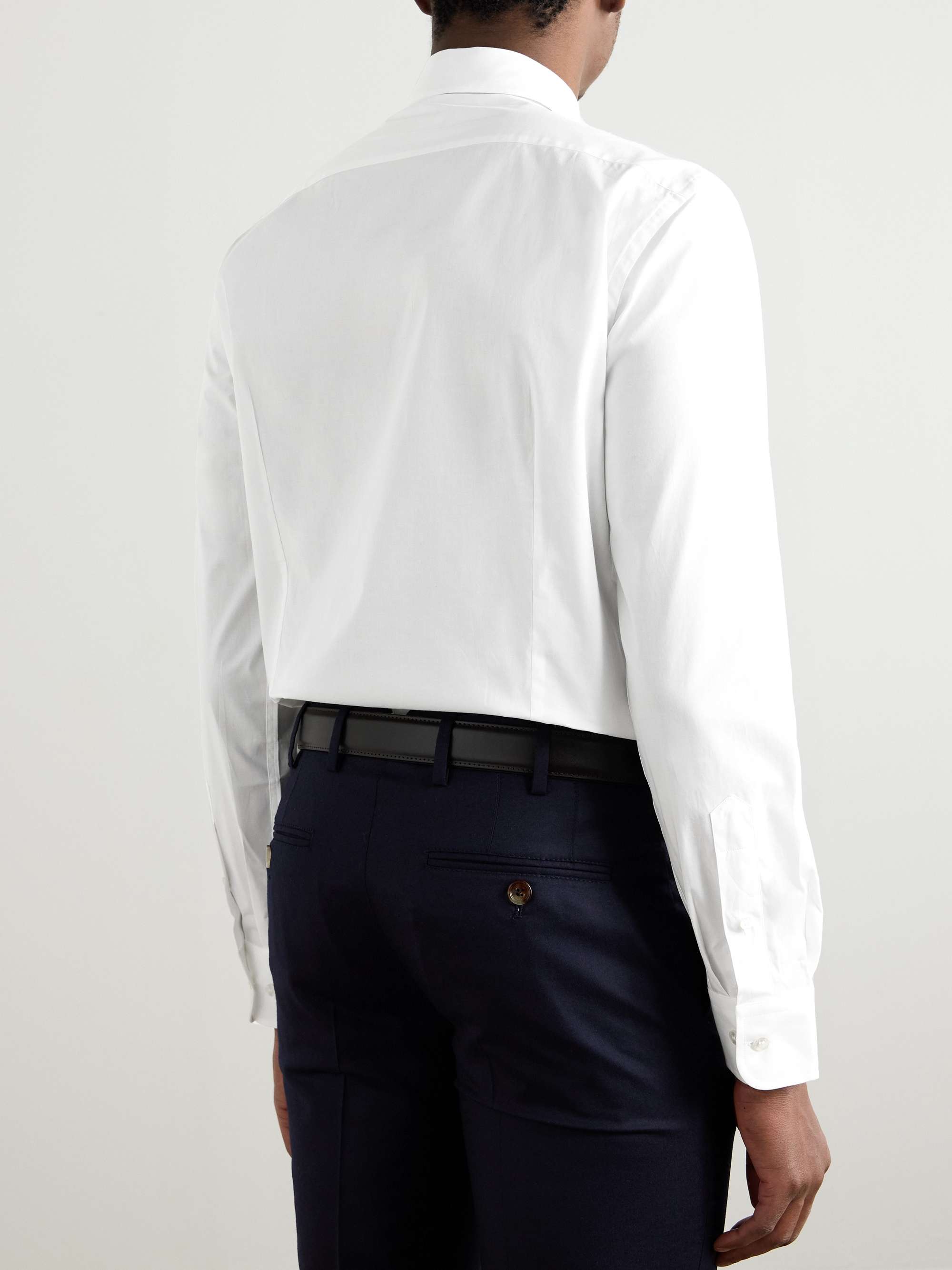 Cotton-Blend Poplin Shirt view