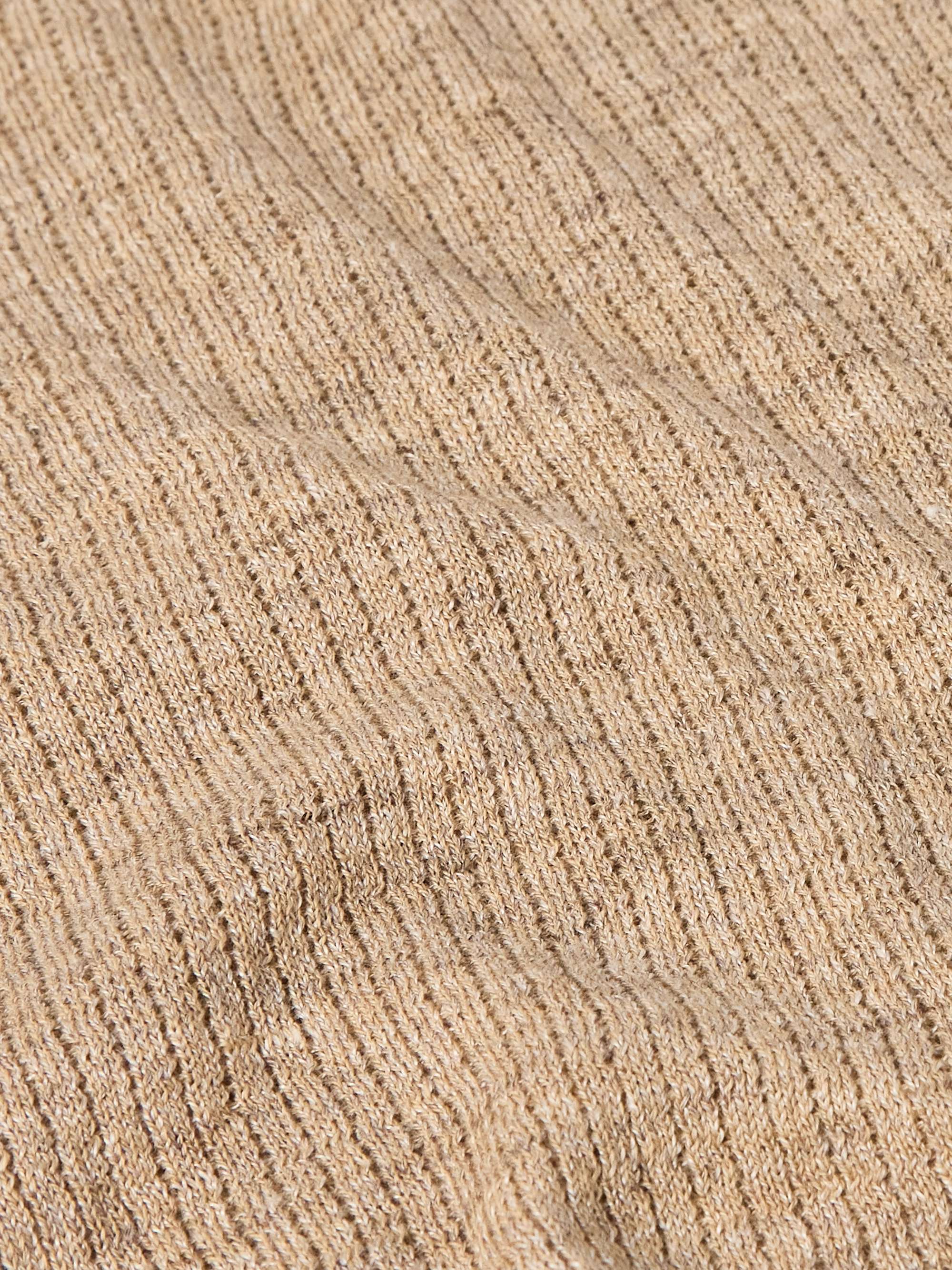 Pevaron Ribbed Linen and Cotton-Blend Polo Shirt view