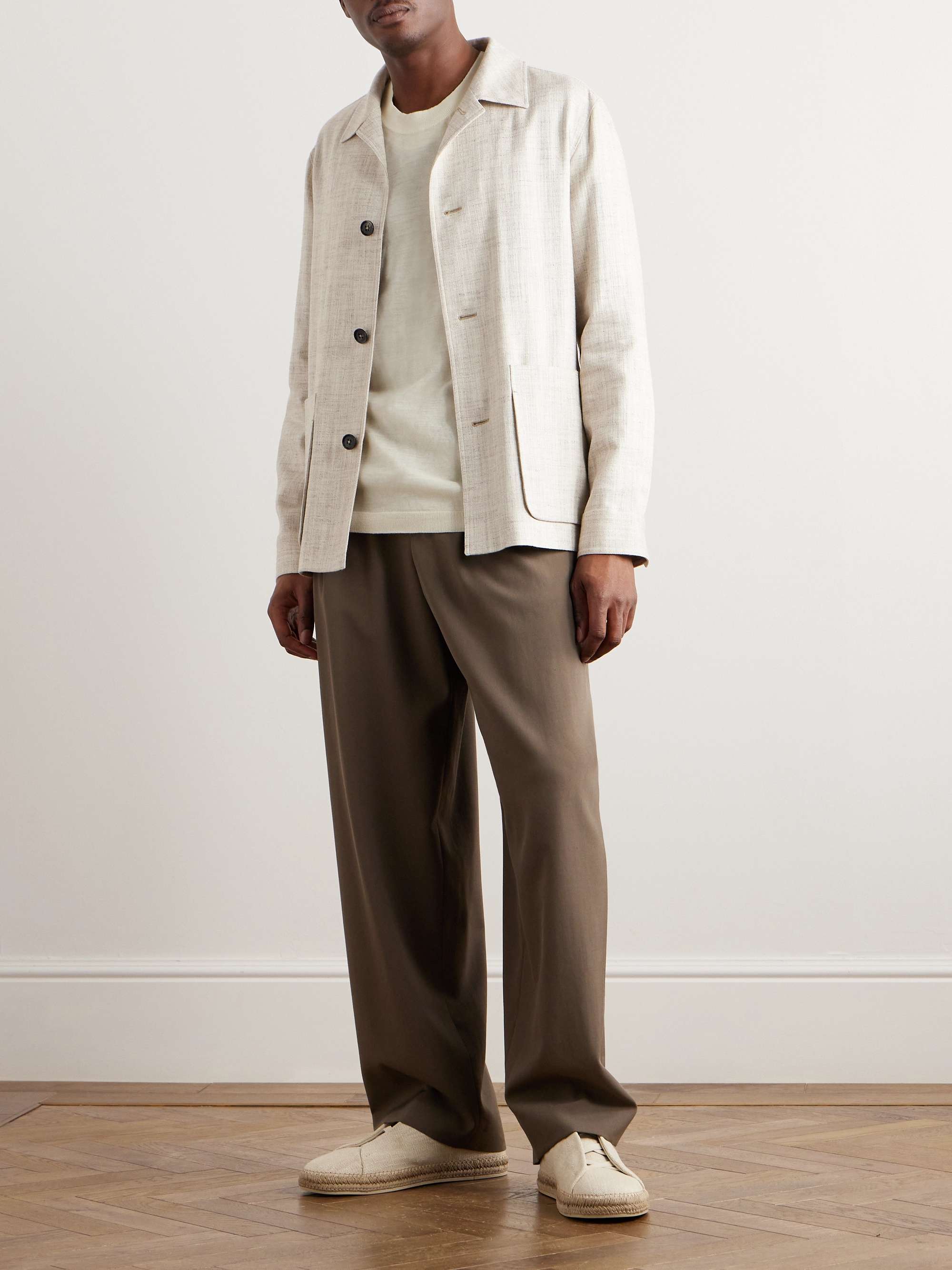Bouclé-Twill Chore Jacket view