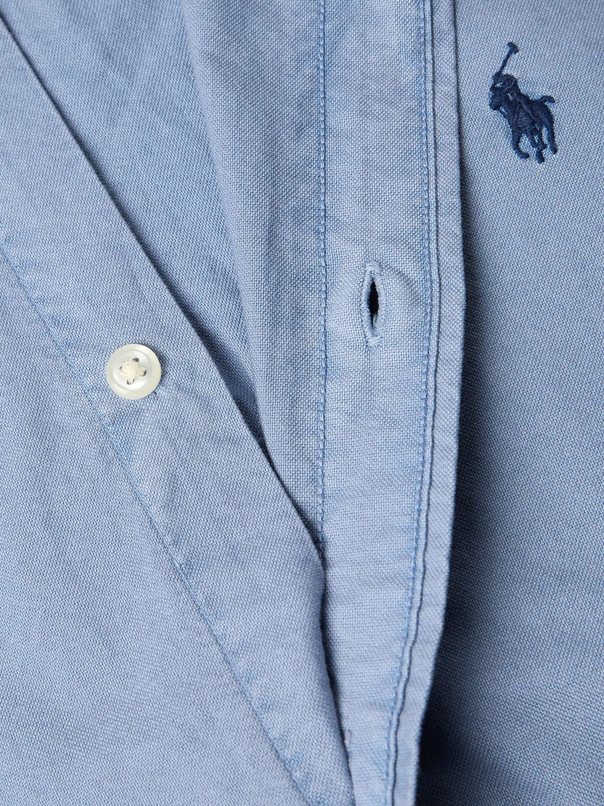 Button-Down Collar Logo-Embroidered Cotton Shirt view