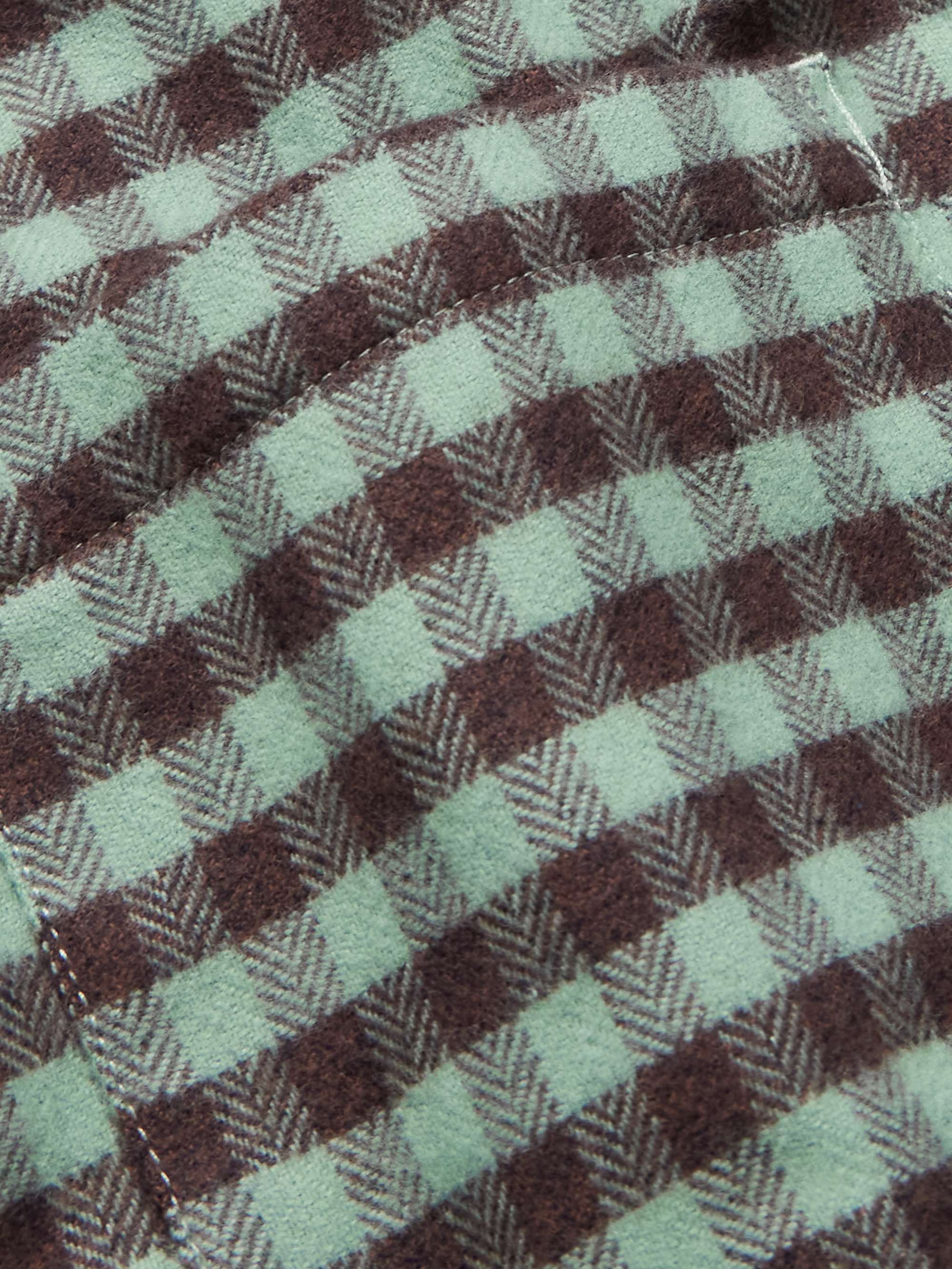 Roca Herringbone Gingham Cotton-Flannel Shirt view