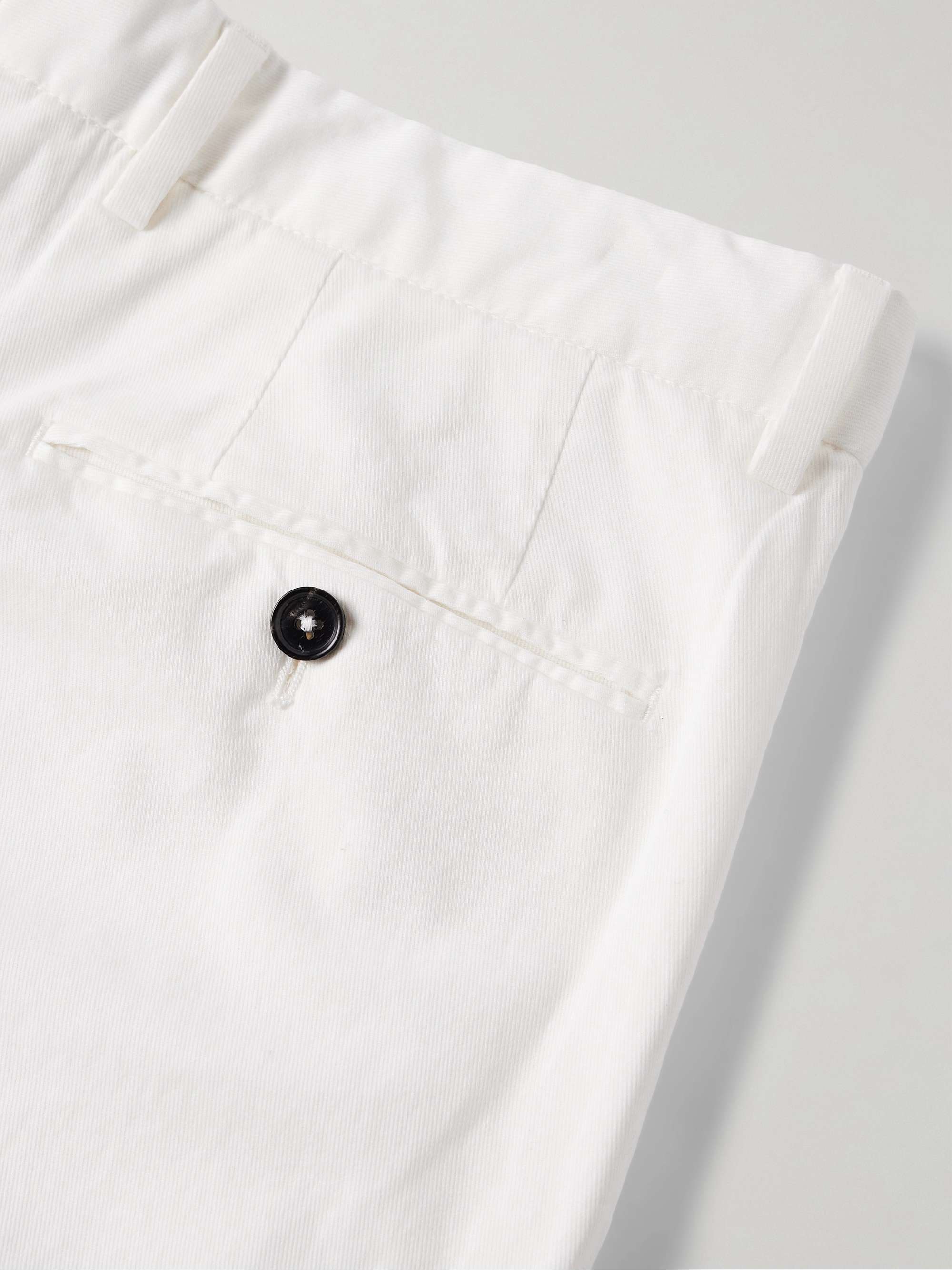 Slim-Fit Straight-Leg Cotton-Twill Trousers view