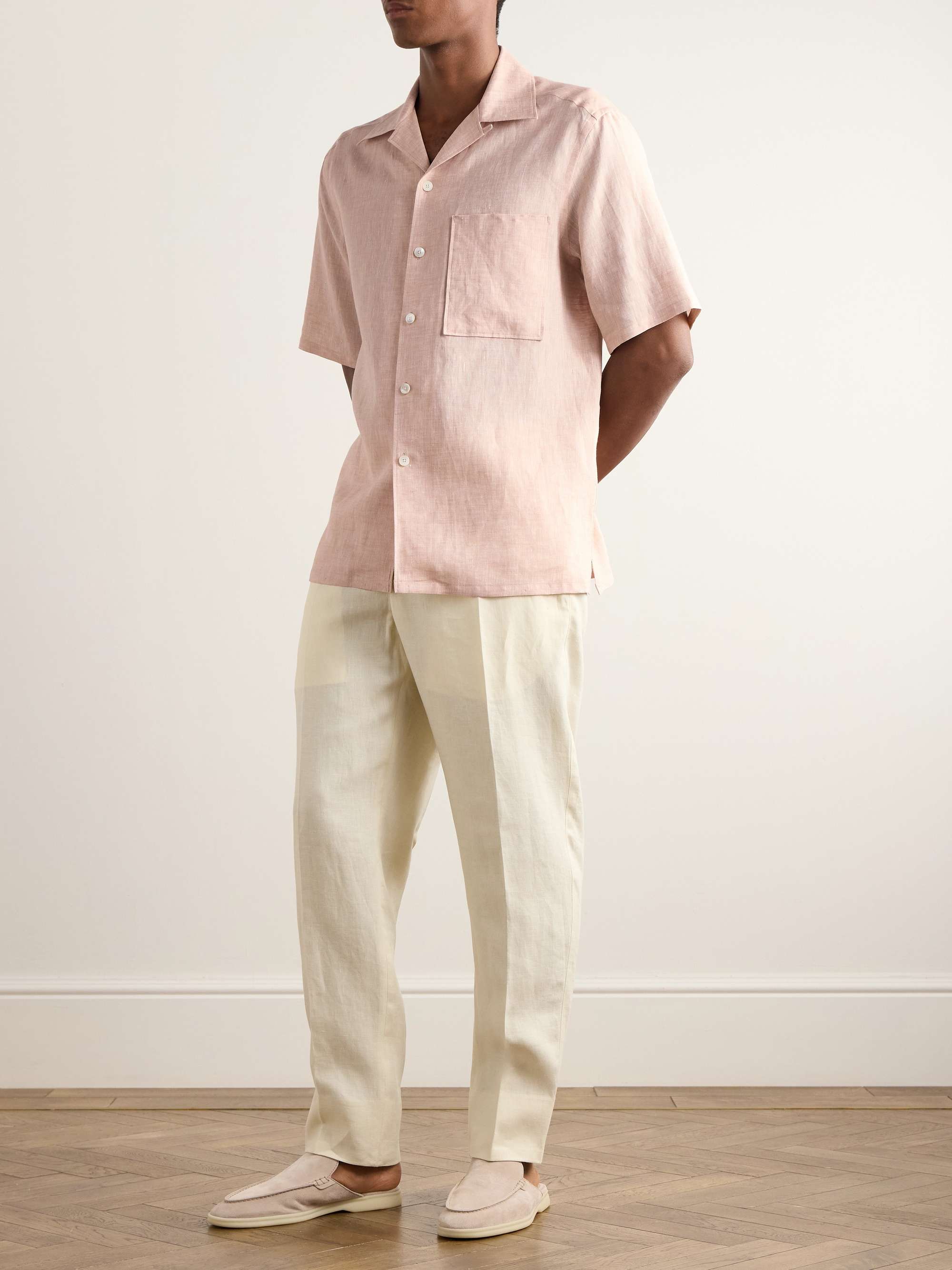 Camp-Collar Oasi Linen Shirt view