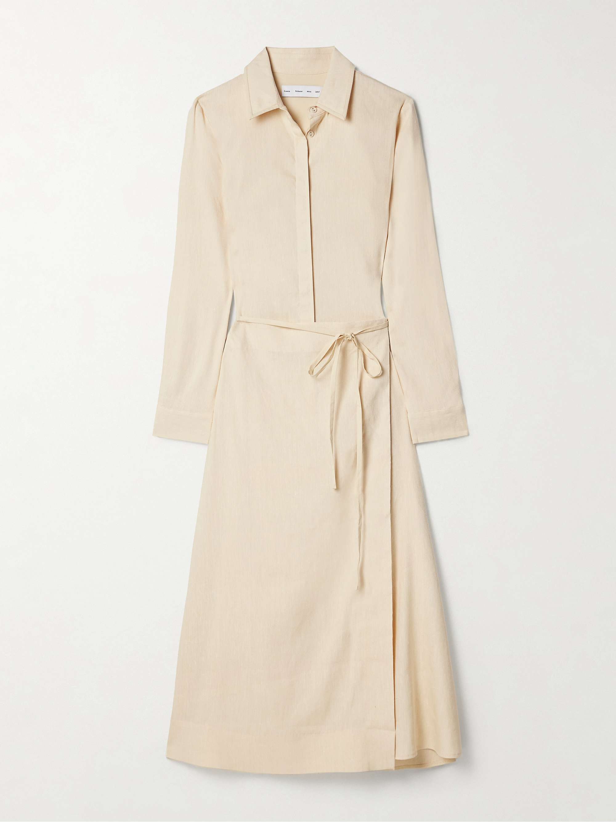 Lato linen-blend midi wrap dress view