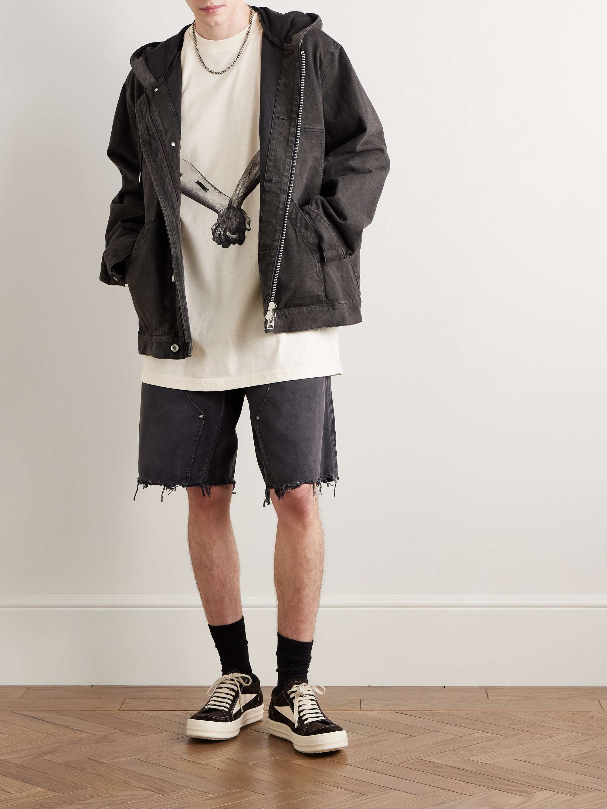Oversized Printed Organic Cotton-Jersey T-Shirt view