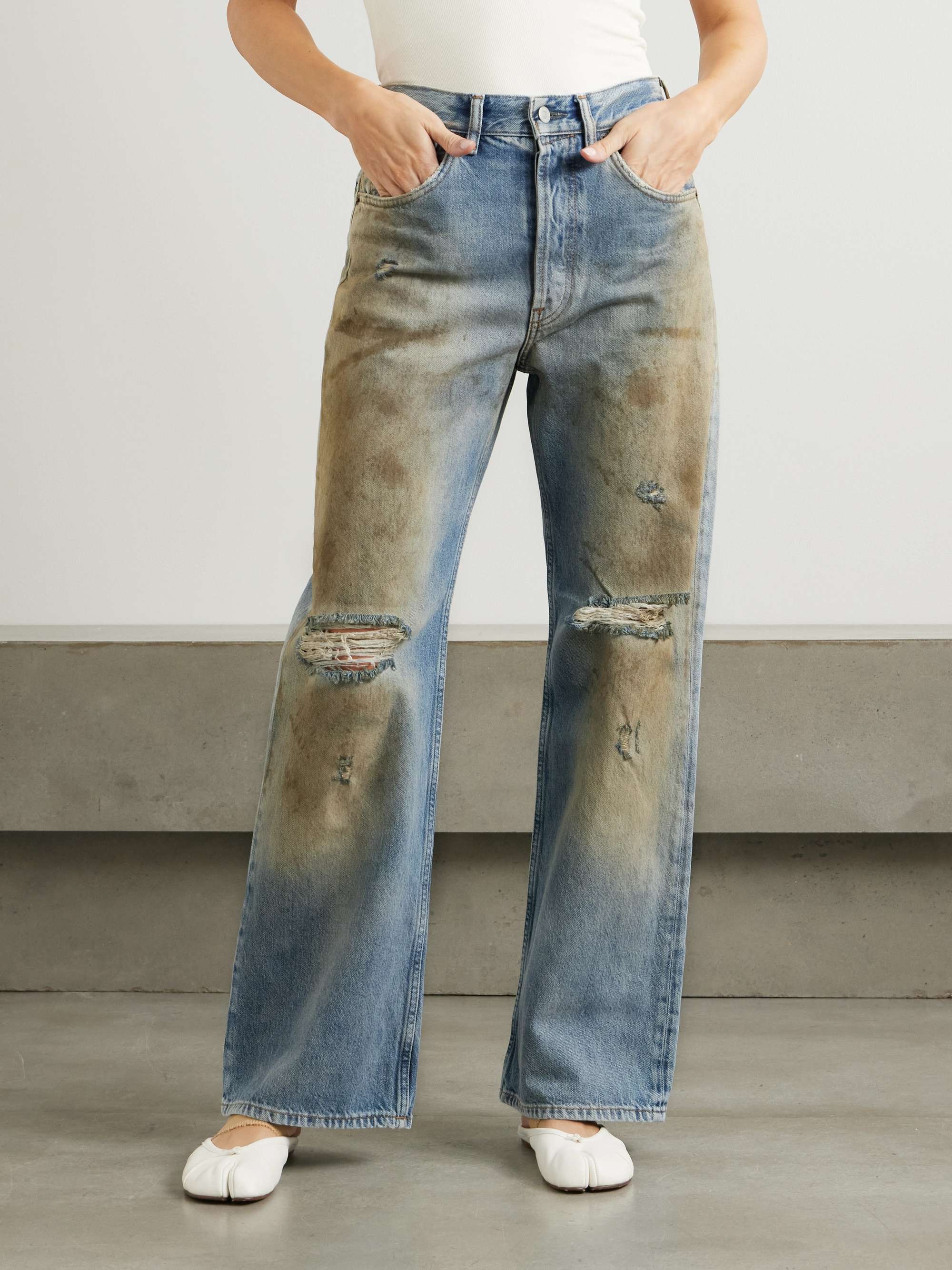 2021 distressed mid-rise jeans view