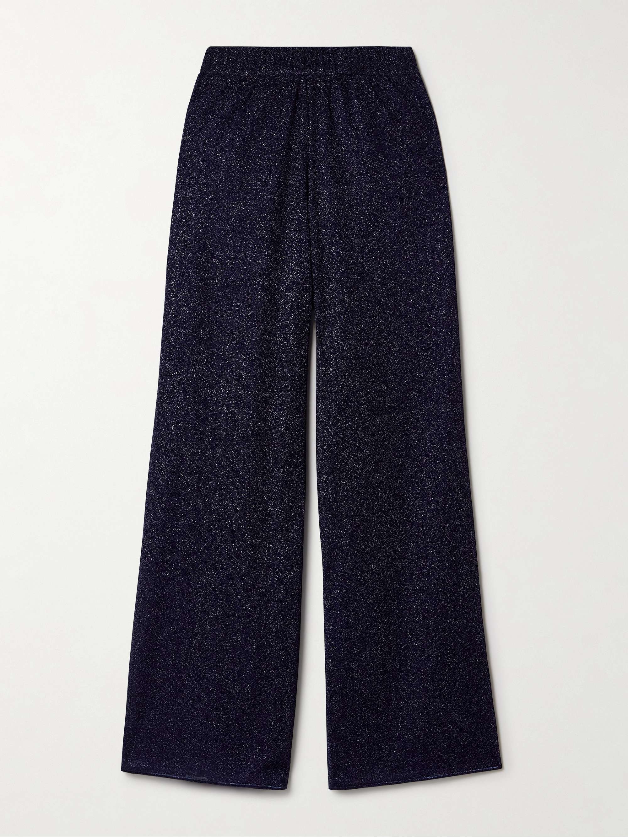 Lumière metallic stretch-knit wide-leg pants view
