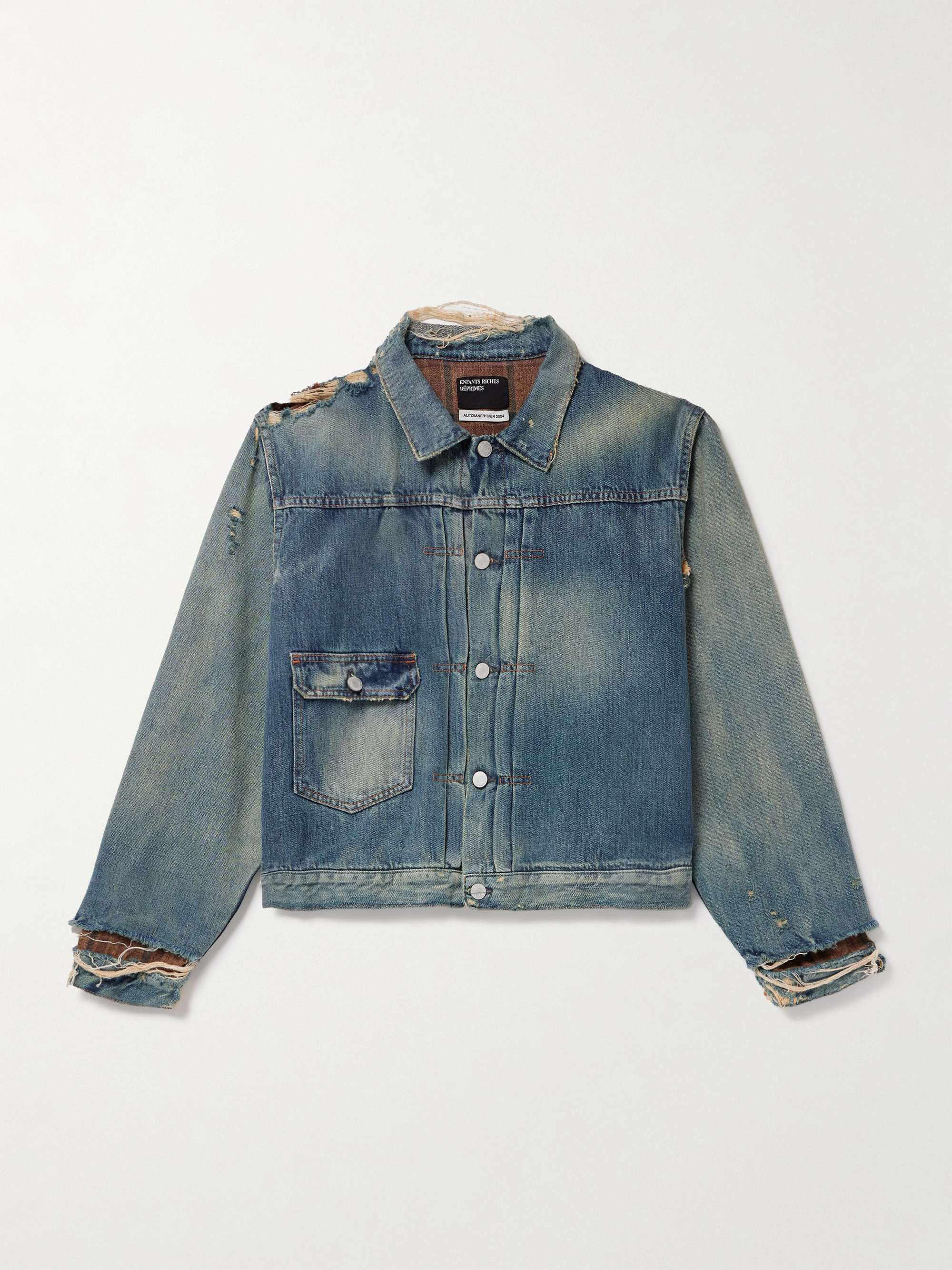 Distressed Panelled Denim Jacket view