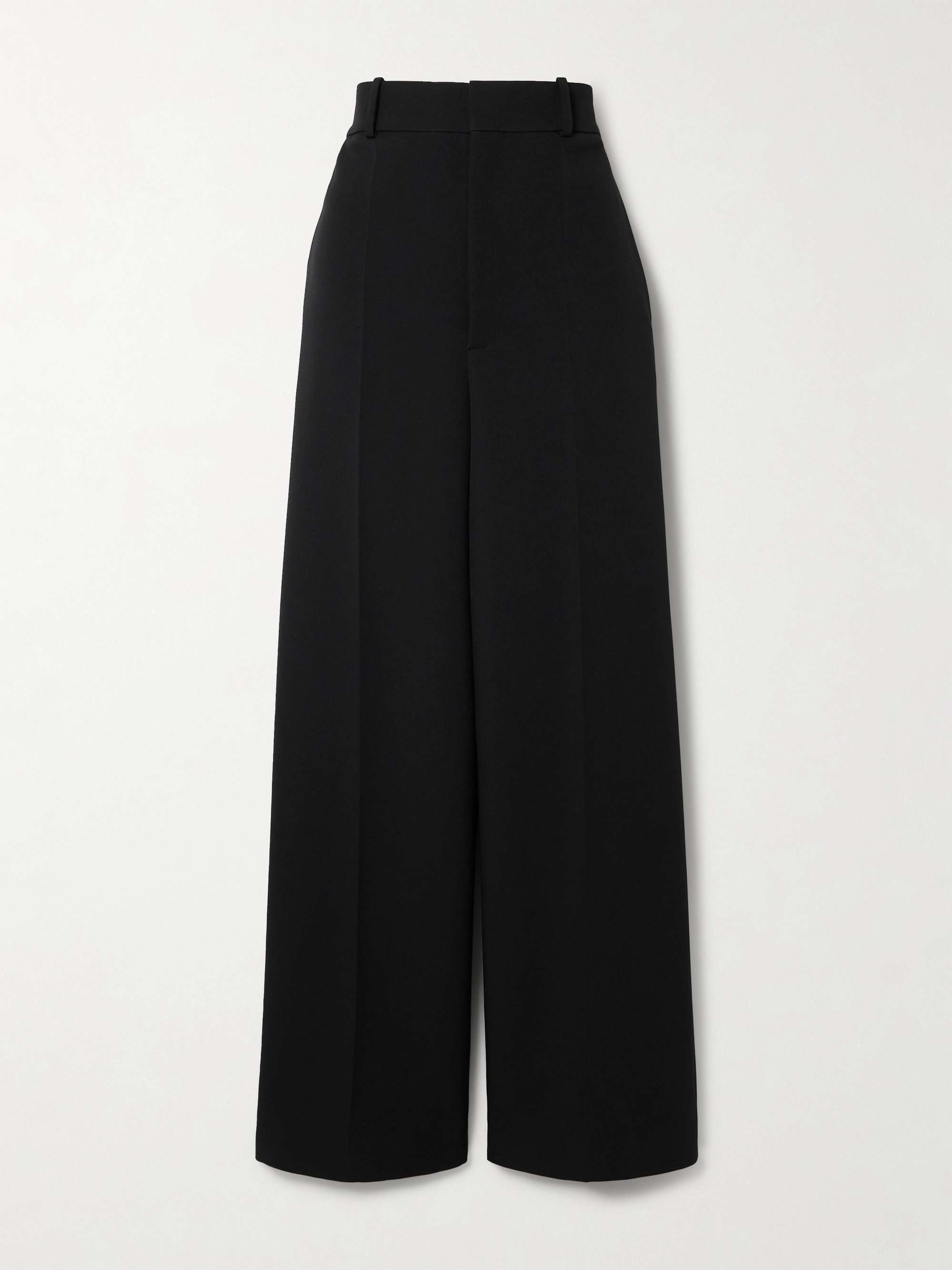 Wide-leg twill pants view