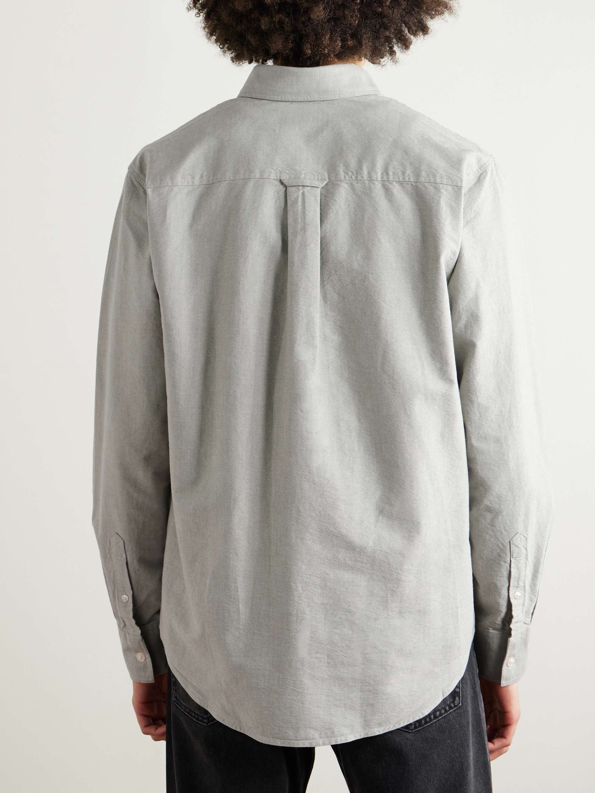 Colby 5910 Button-Down Collar Logo-Embroidered Organic Cotton Shirt view