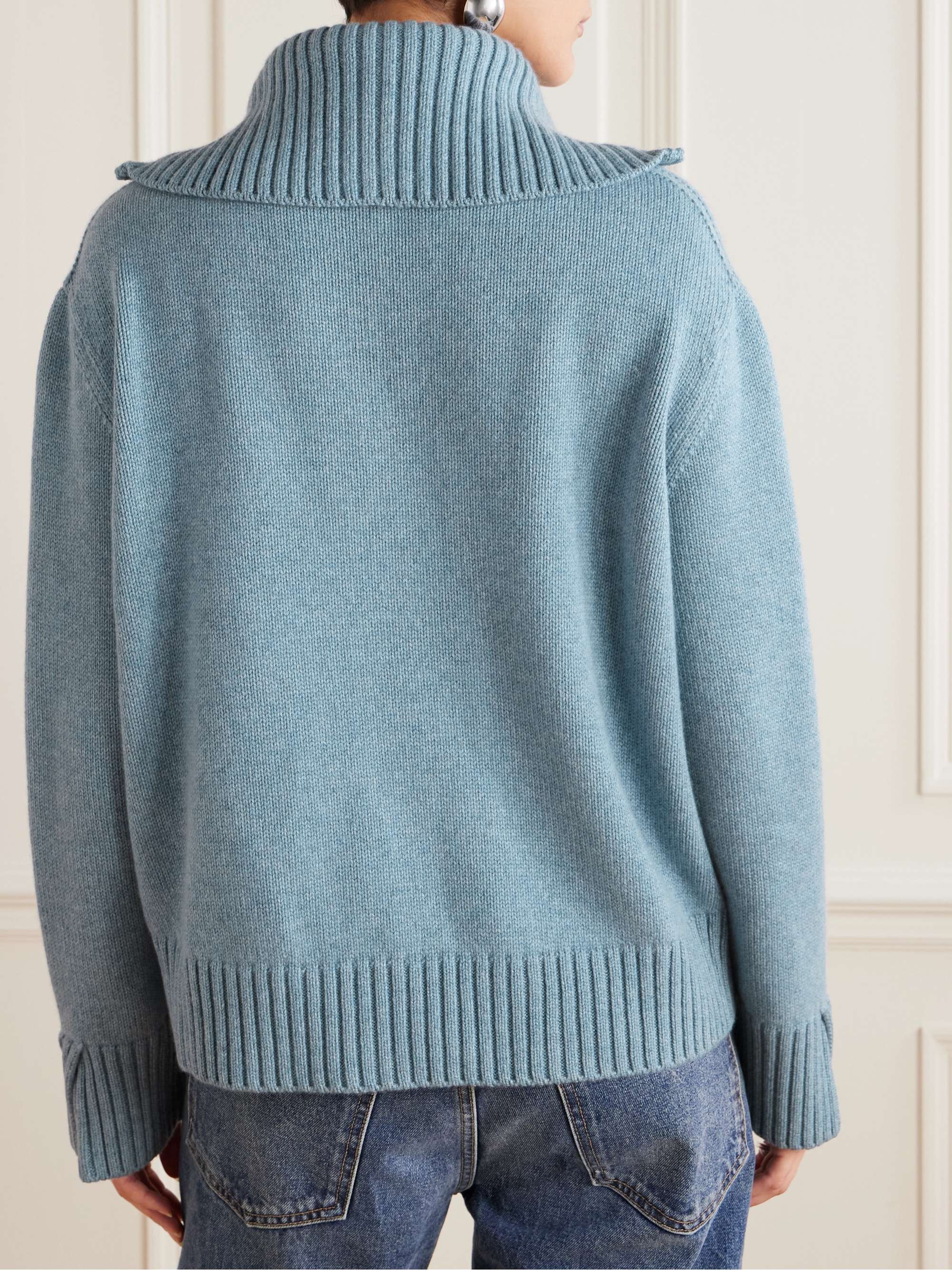 Cashmere half-zip sweater view