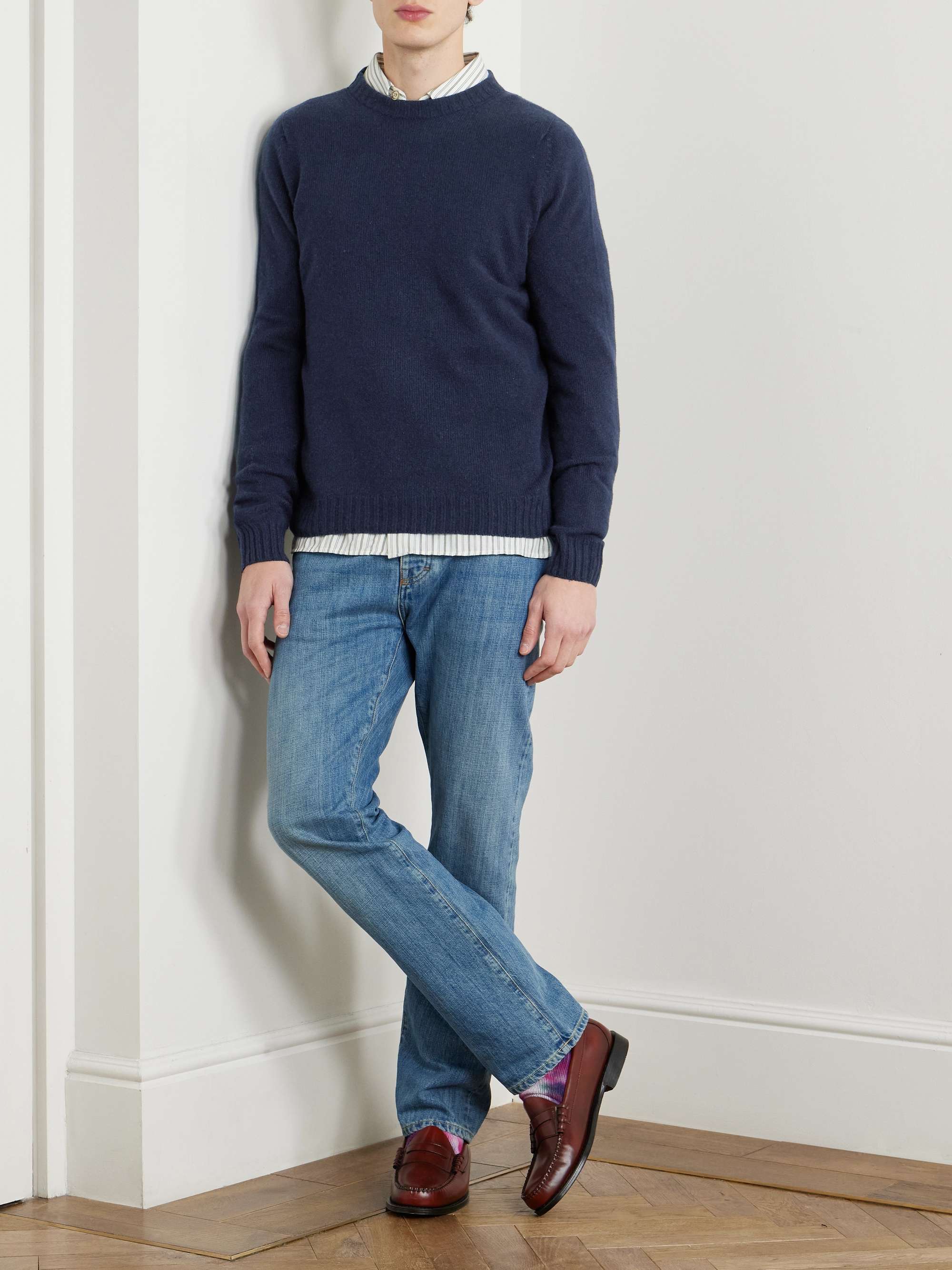 Norfolk Recycled-Cashmere and Merino Wool-Blend Sweater view