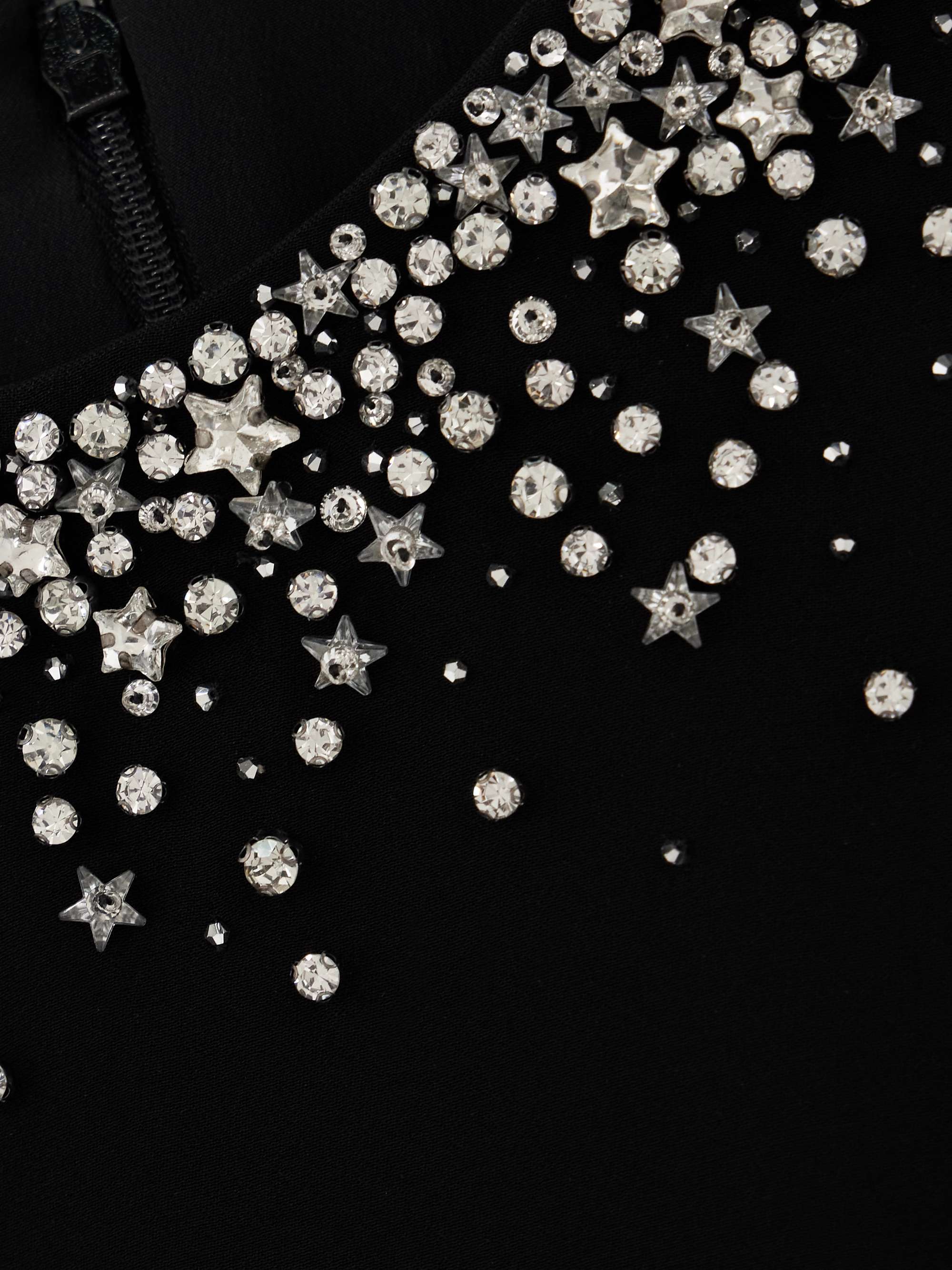 Crystal-embellished crepe midi dress view