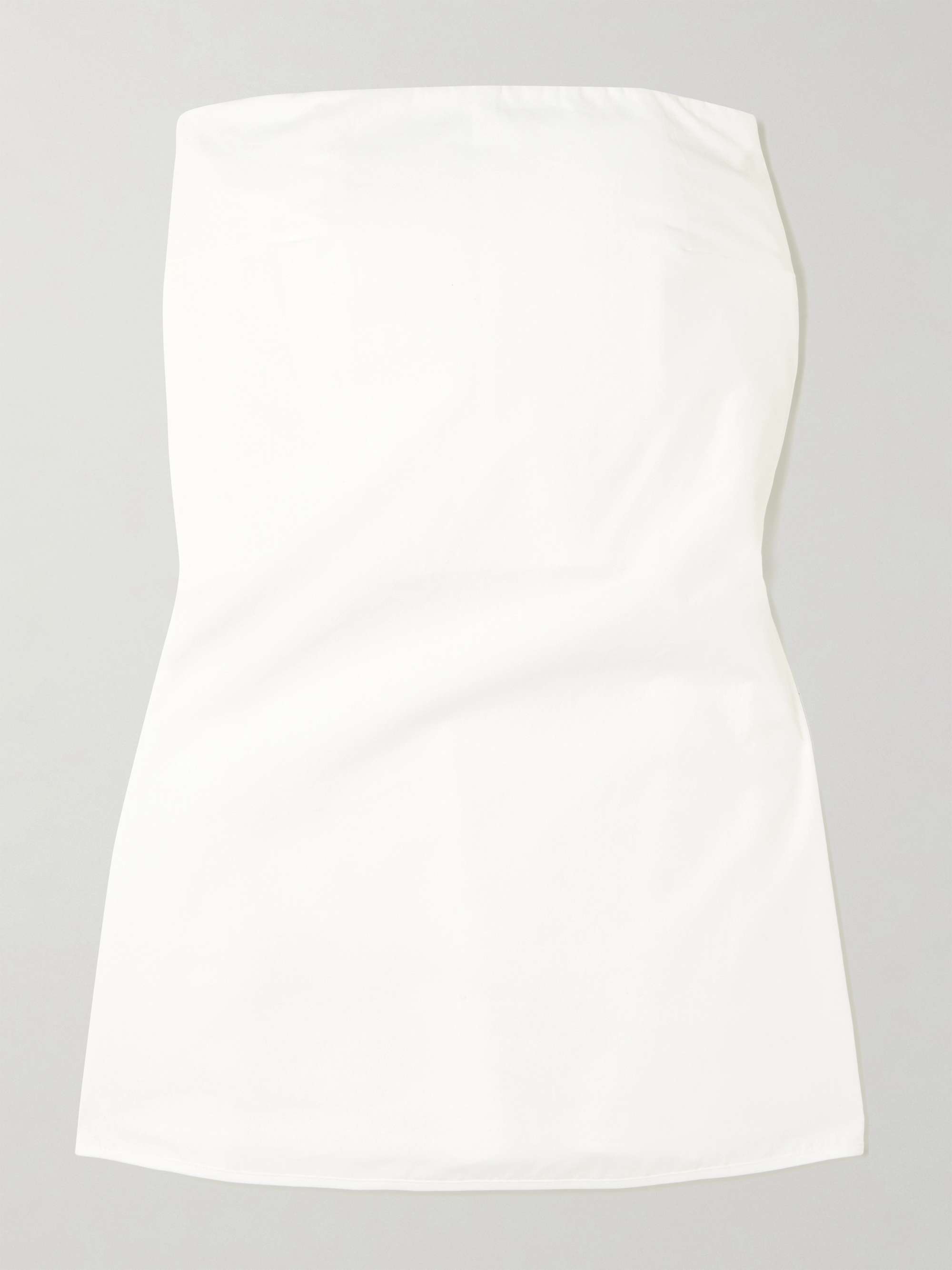 Peplum cotton-poplin bustier top view