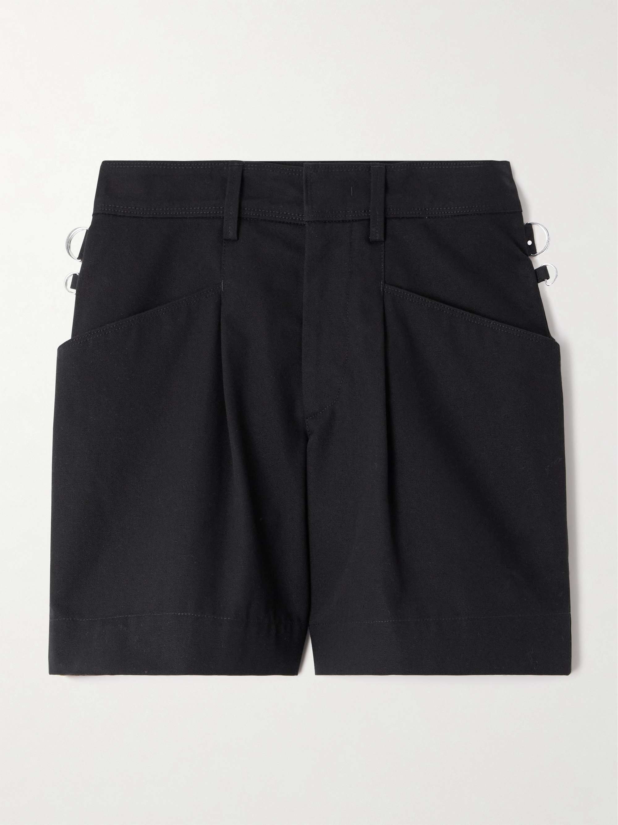 Fairy pleated cotton-canvas shorts view