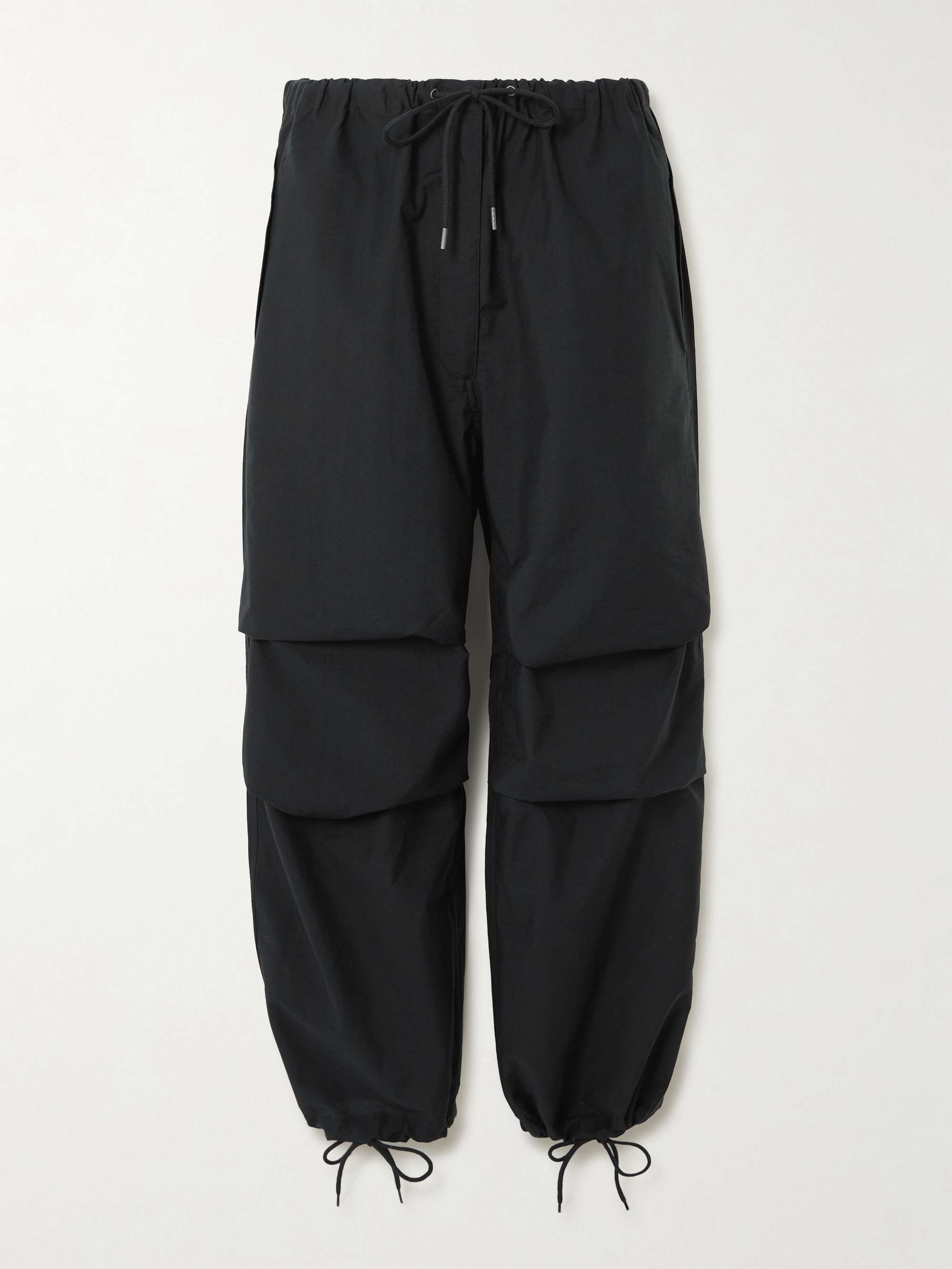 Cotton-blend wide-leg cargo pants view