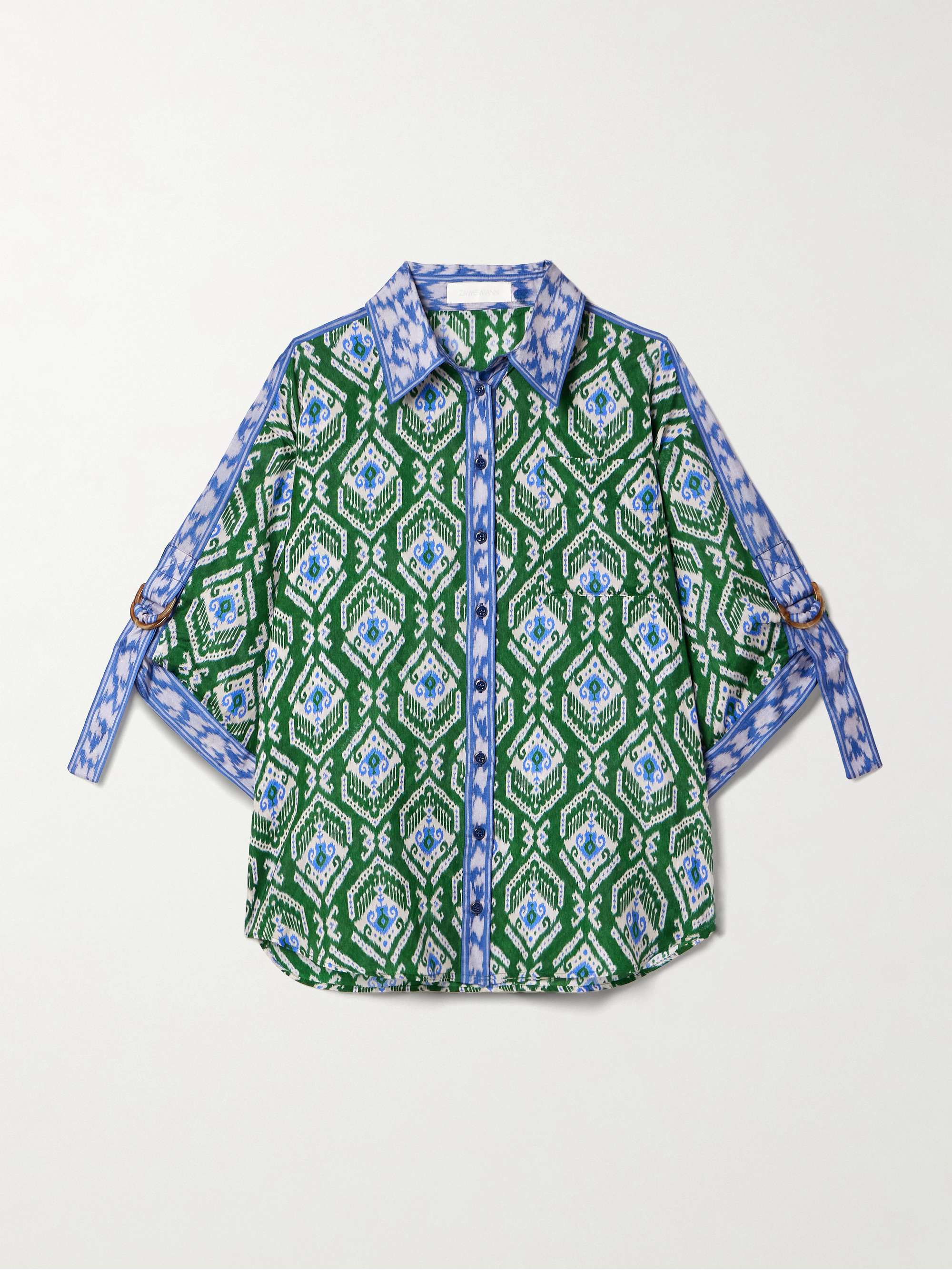 Wylie printed silk shirt view