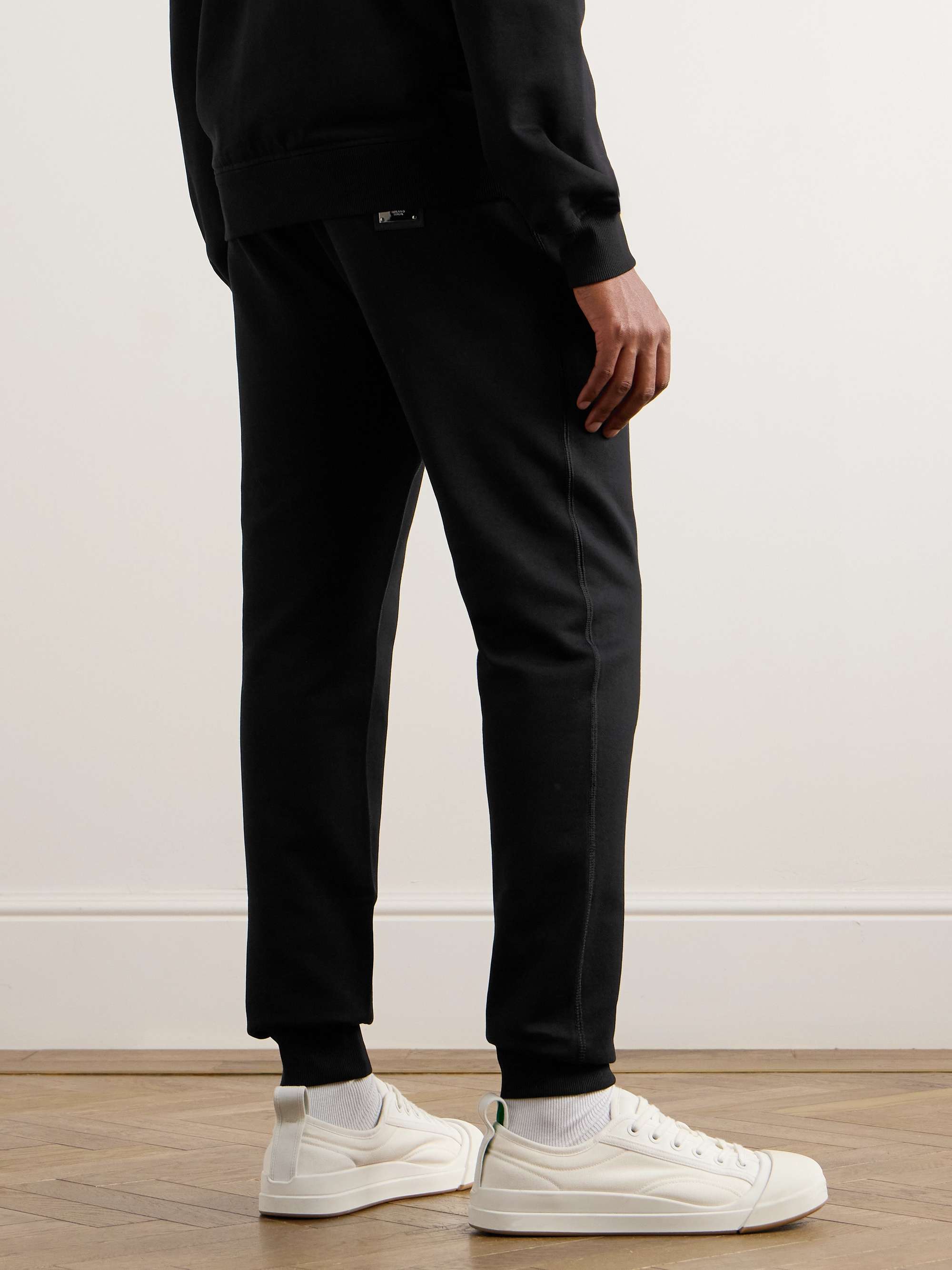 Logo-Appliquèd Cotton-Jersey Sweatpants view