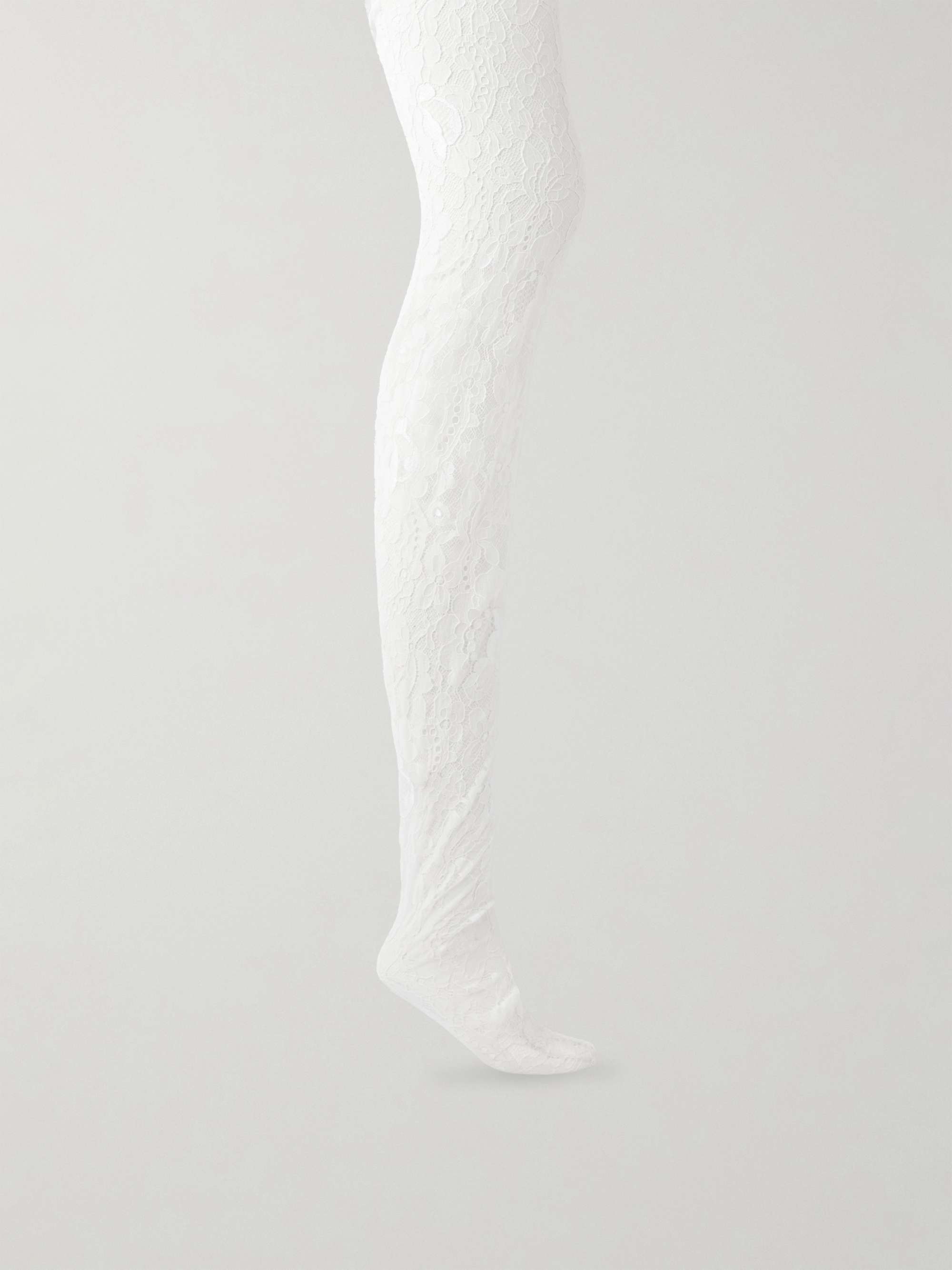 Stretch-lace tights view