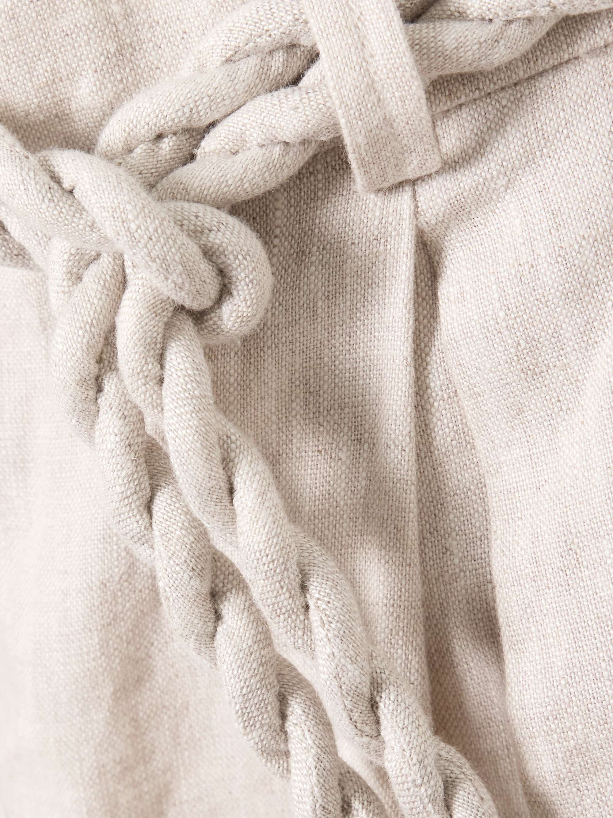 Una Vida belted pleated linen tapered pants view