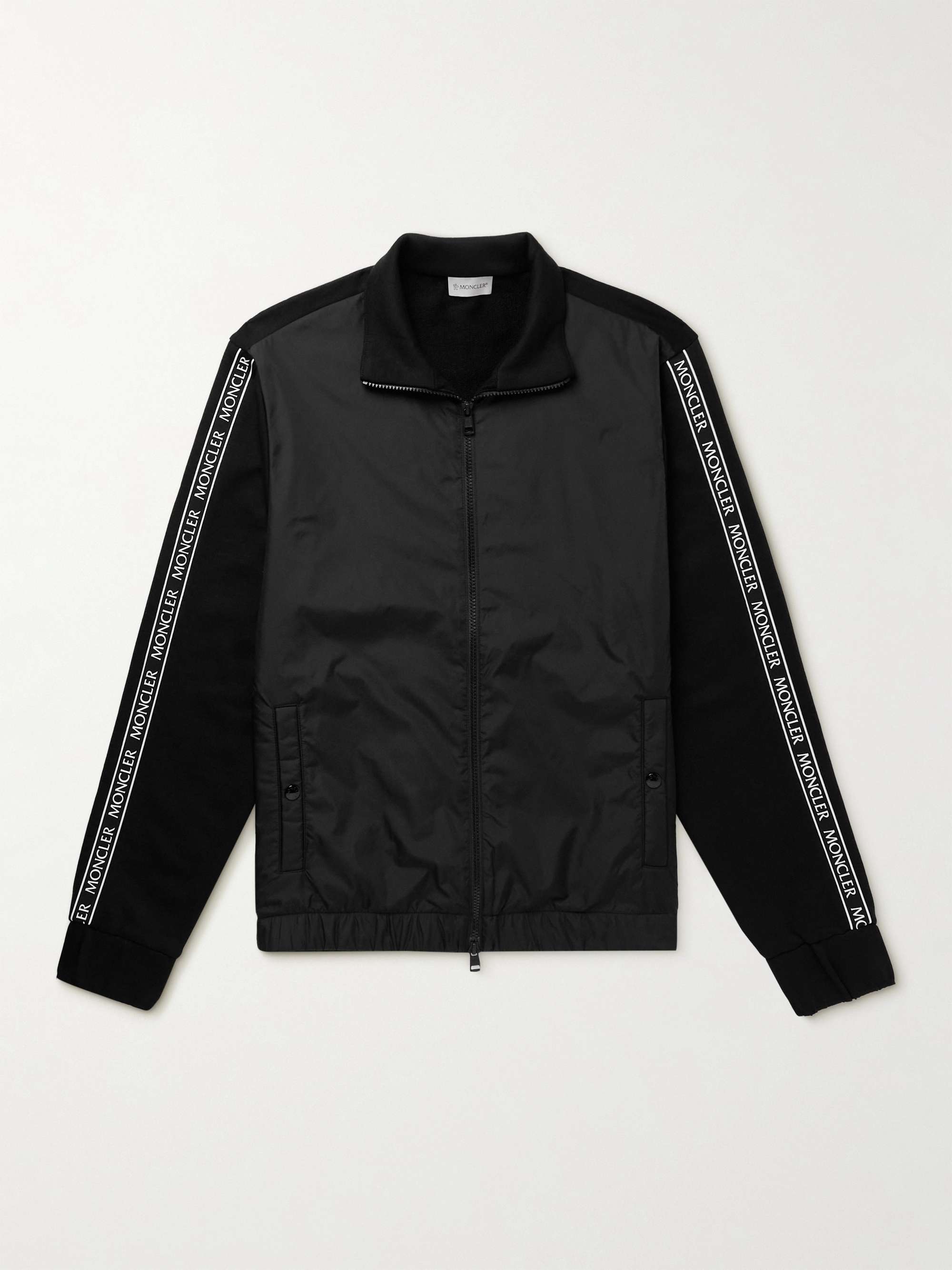 Logo-Appliquéd Cotton-Jersey and Shell Track Jacket view