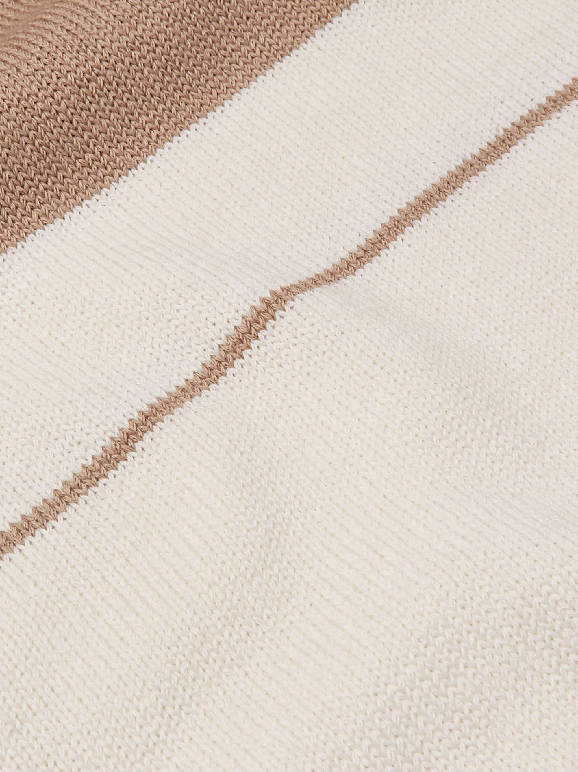 Striped Cotton and Silk-Blend Sweater view