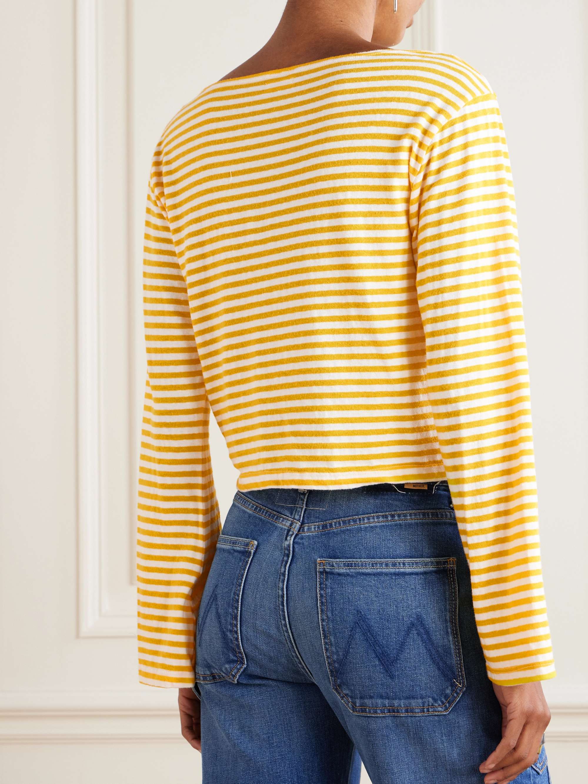 The Skipper Bell striped stretch-cotton sweater view