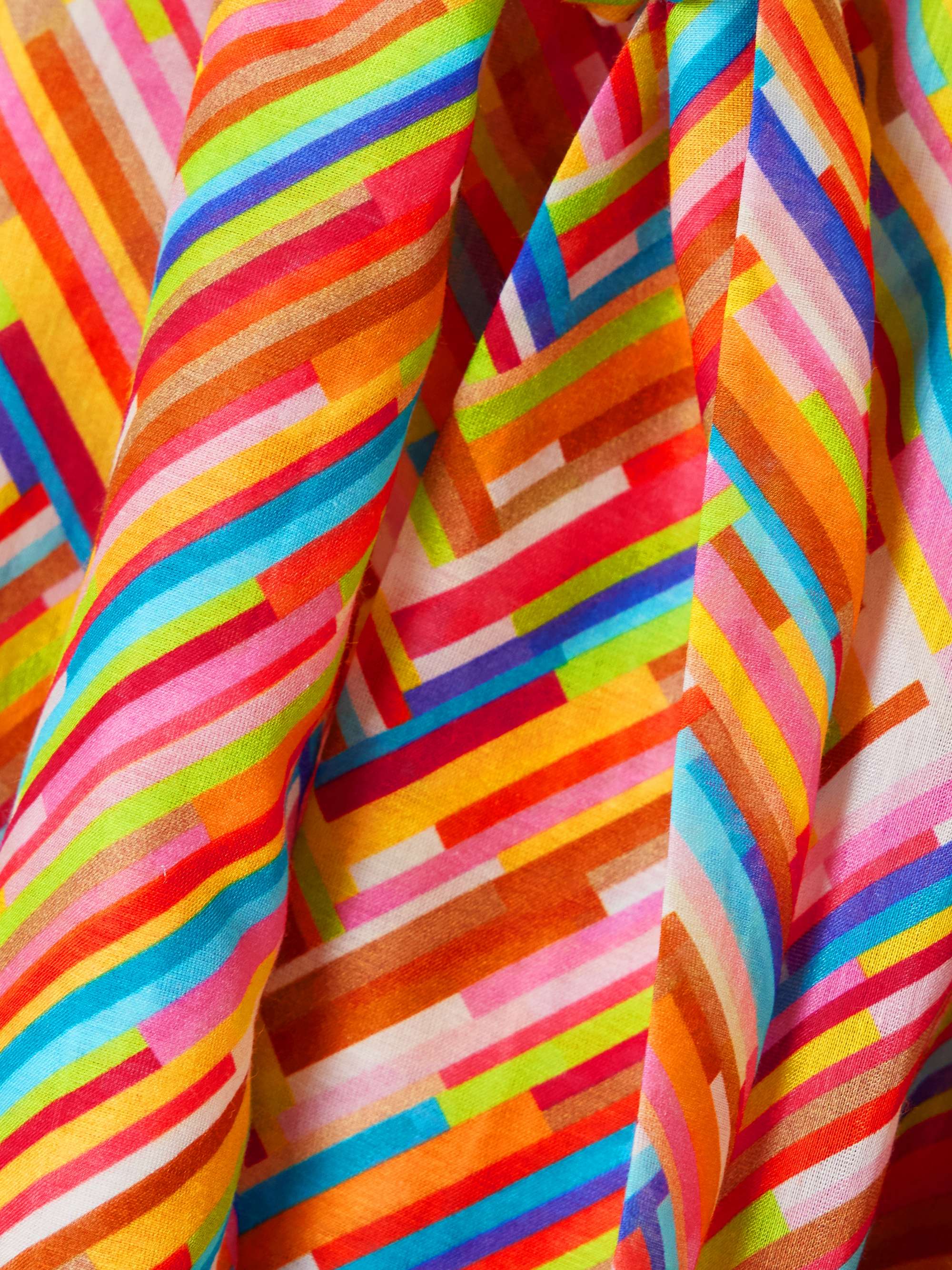 Mare pussy-bow printed cotton and silk-blend voile kaftan view