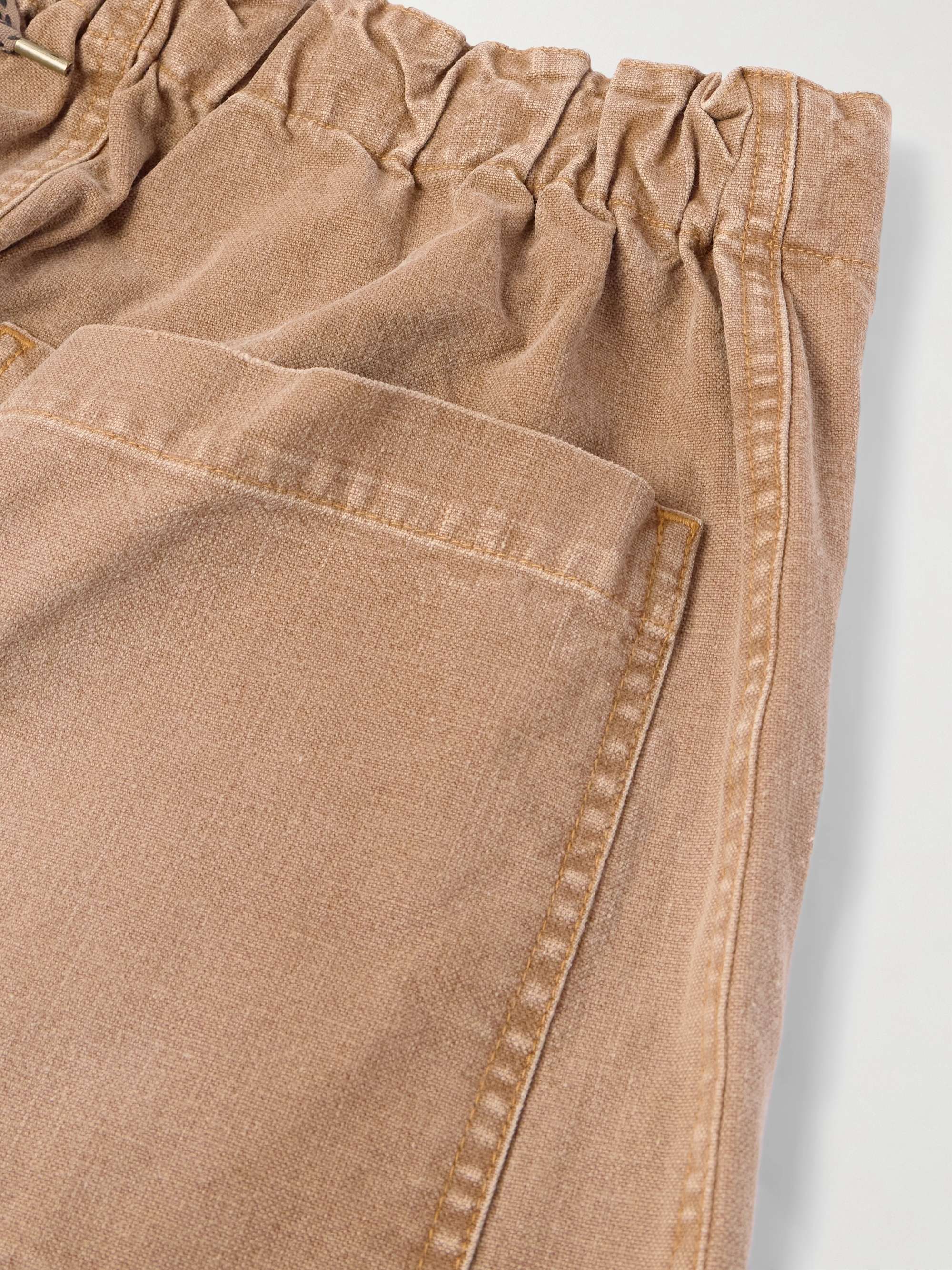 Wide-Leg Appliquéd Distressed Panelled Jeans view