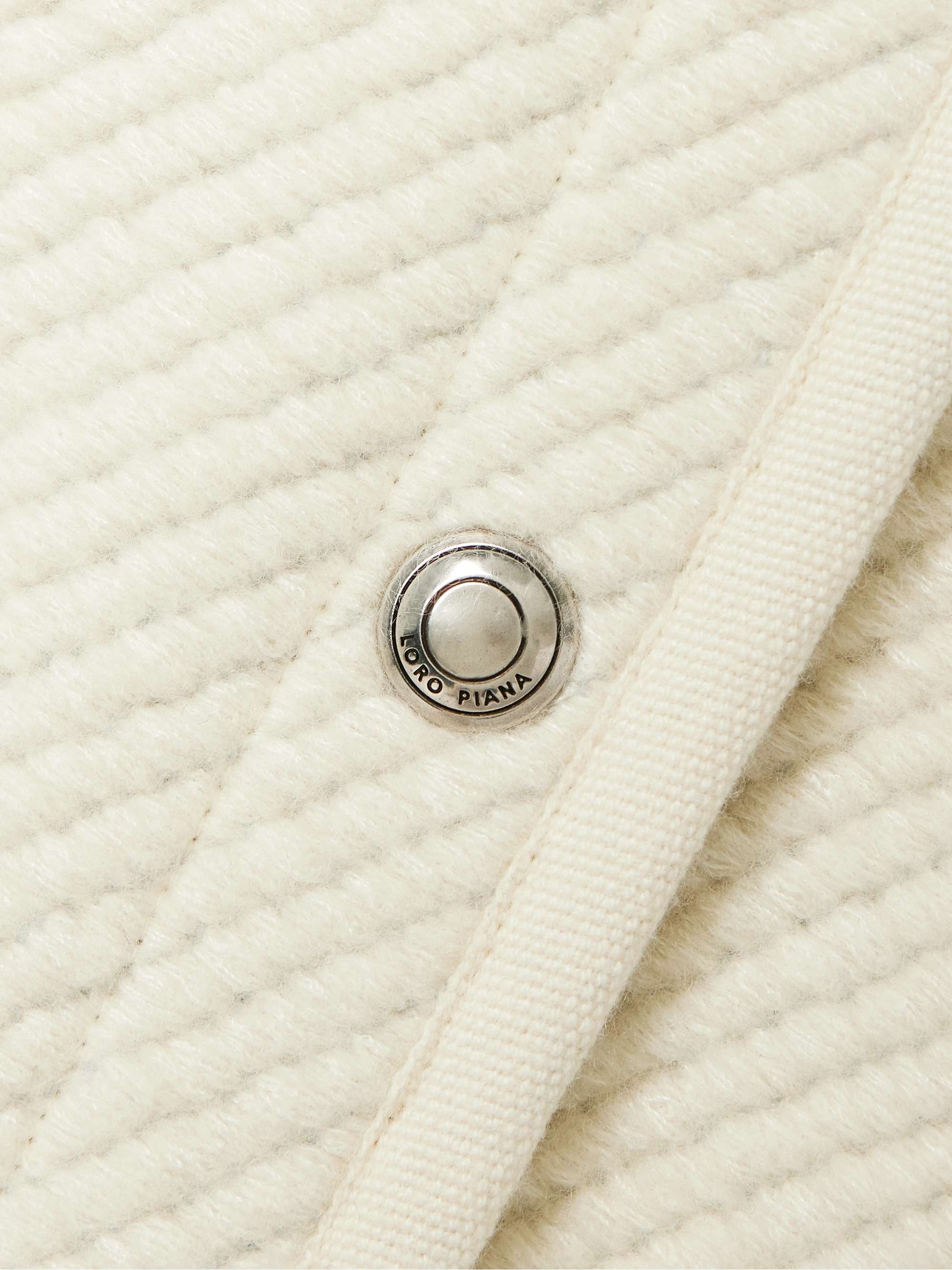 Silk, wool, cashmere and linen-blend coat view