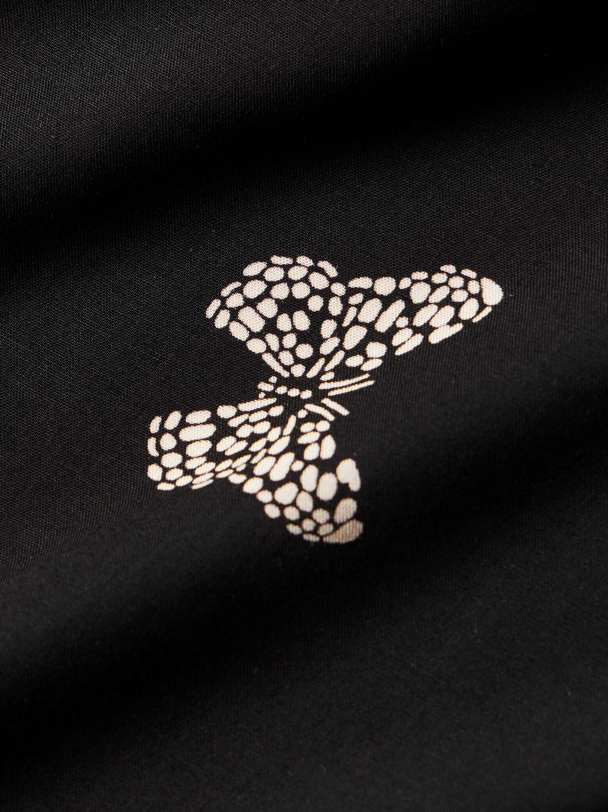 Convertible-Collar Printed Woven Shirt view