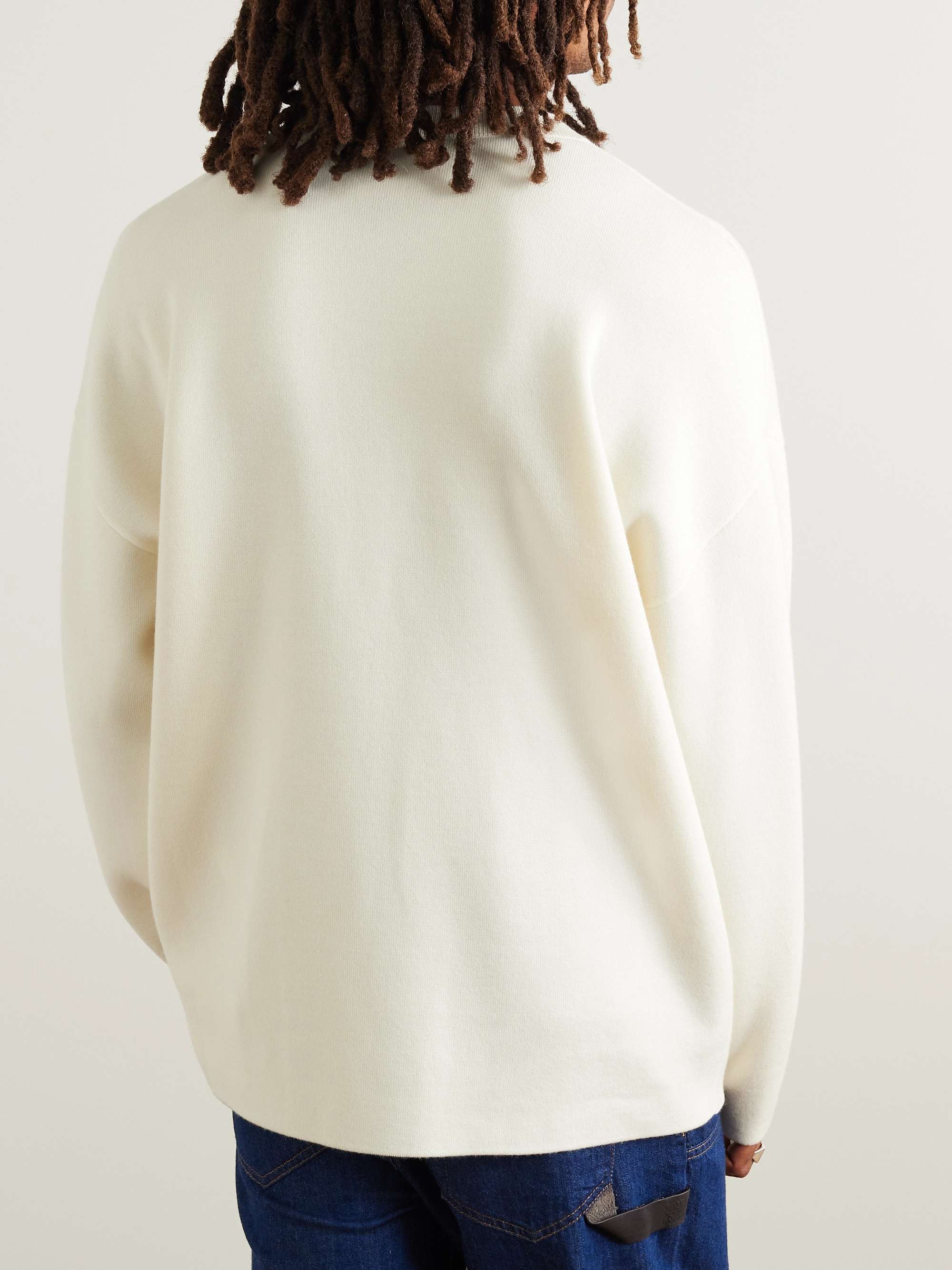 Logo-Embossed Wool-Blend Sweater view