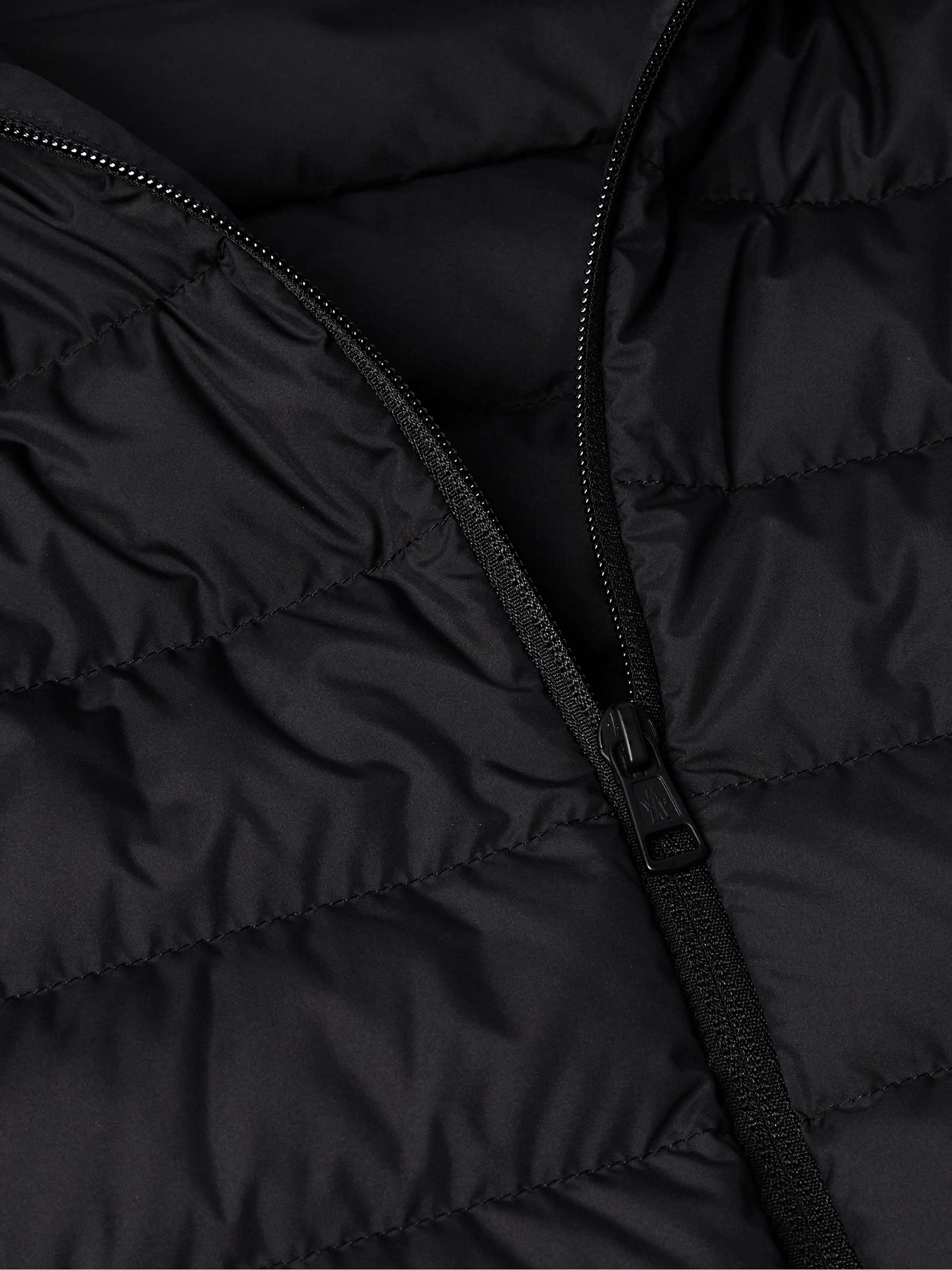 Logo-Print Quilted Shell Hooded Down Jacket view