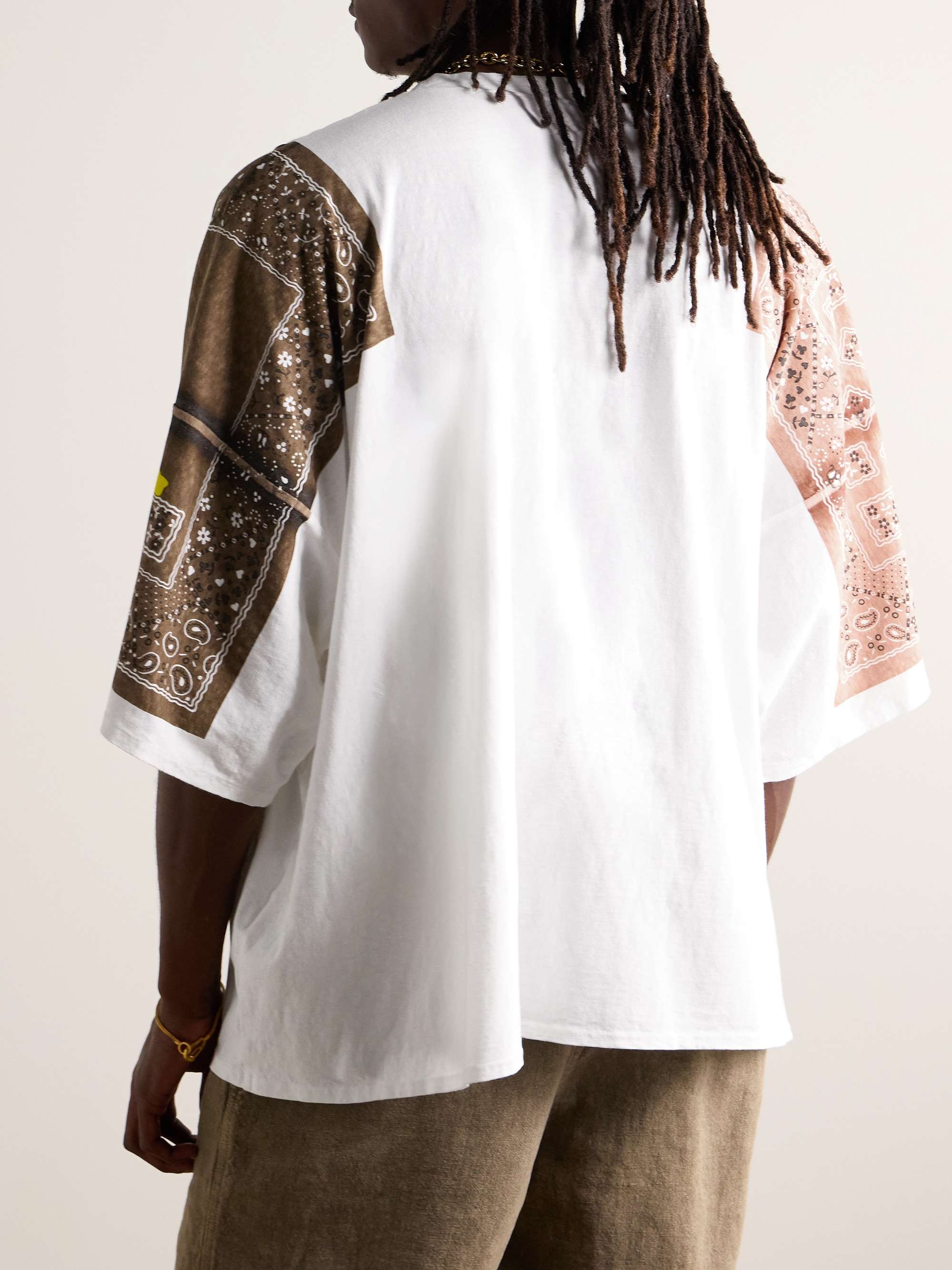 Oversized Bandana-Print Cotton-Jersey T-Shirt view