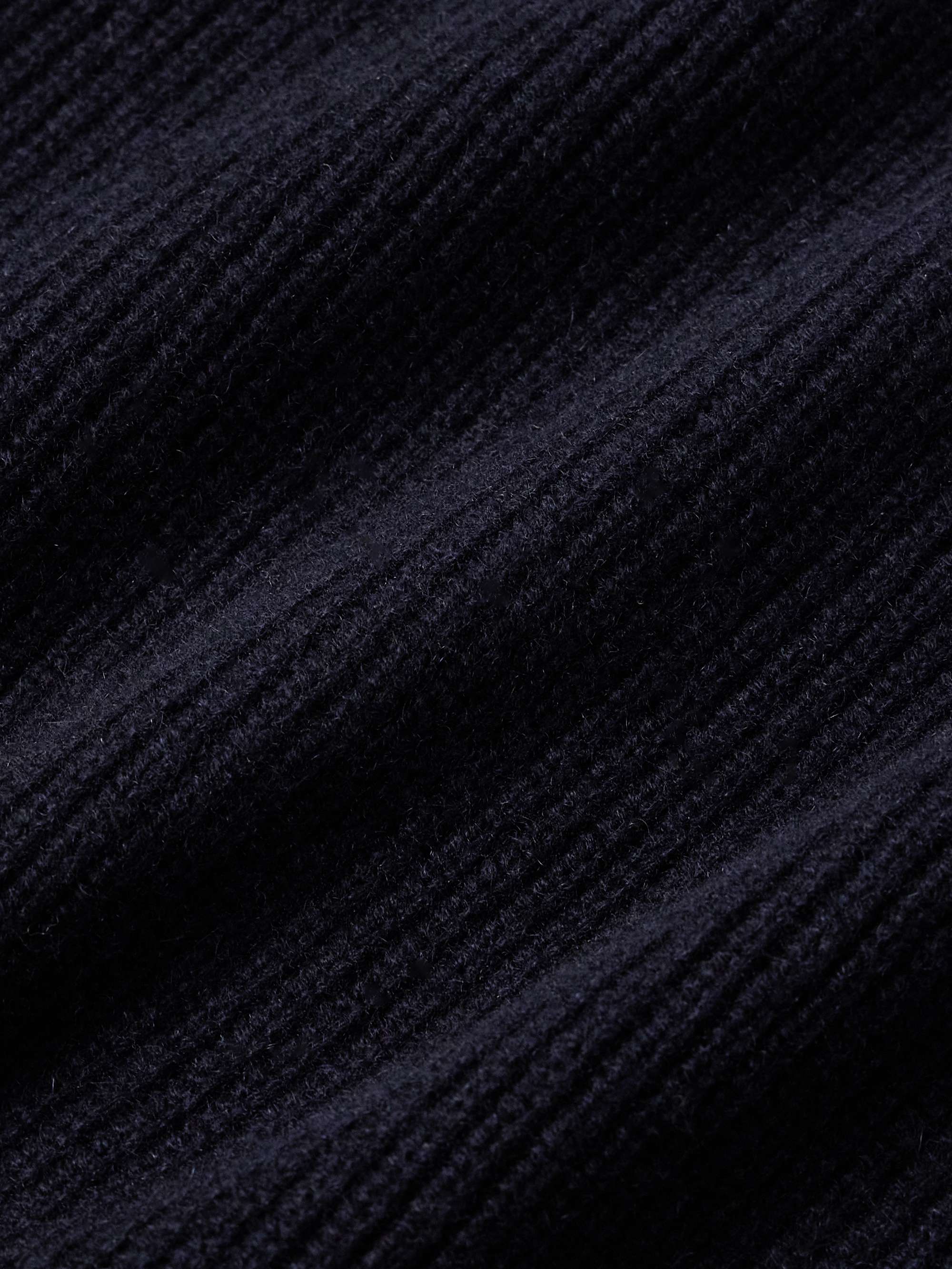 Halle Ribbed Cashmere Zip-Up Cardigan view