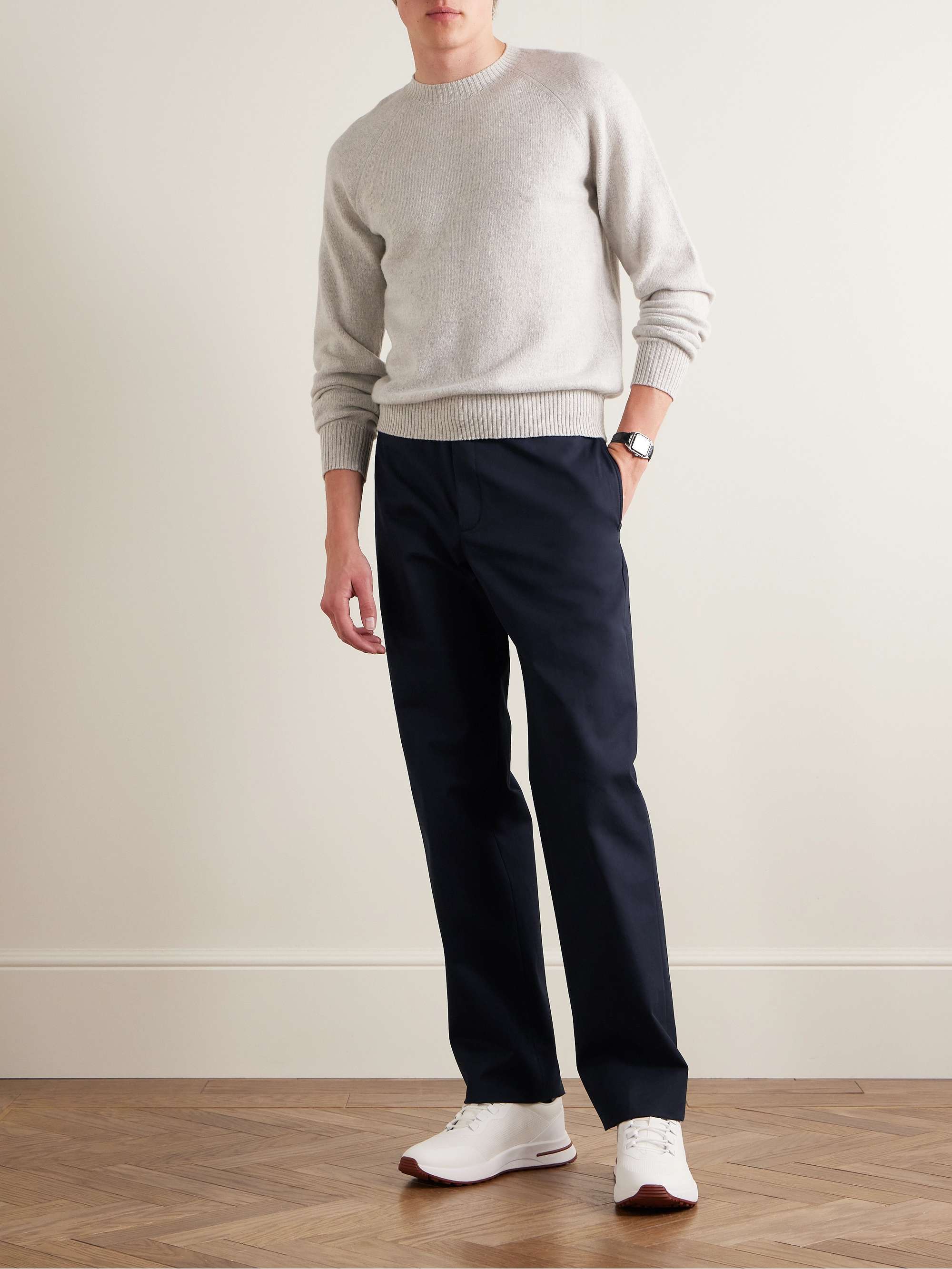 Merse Straight-Leg Cotton-Gabardine Trousers view