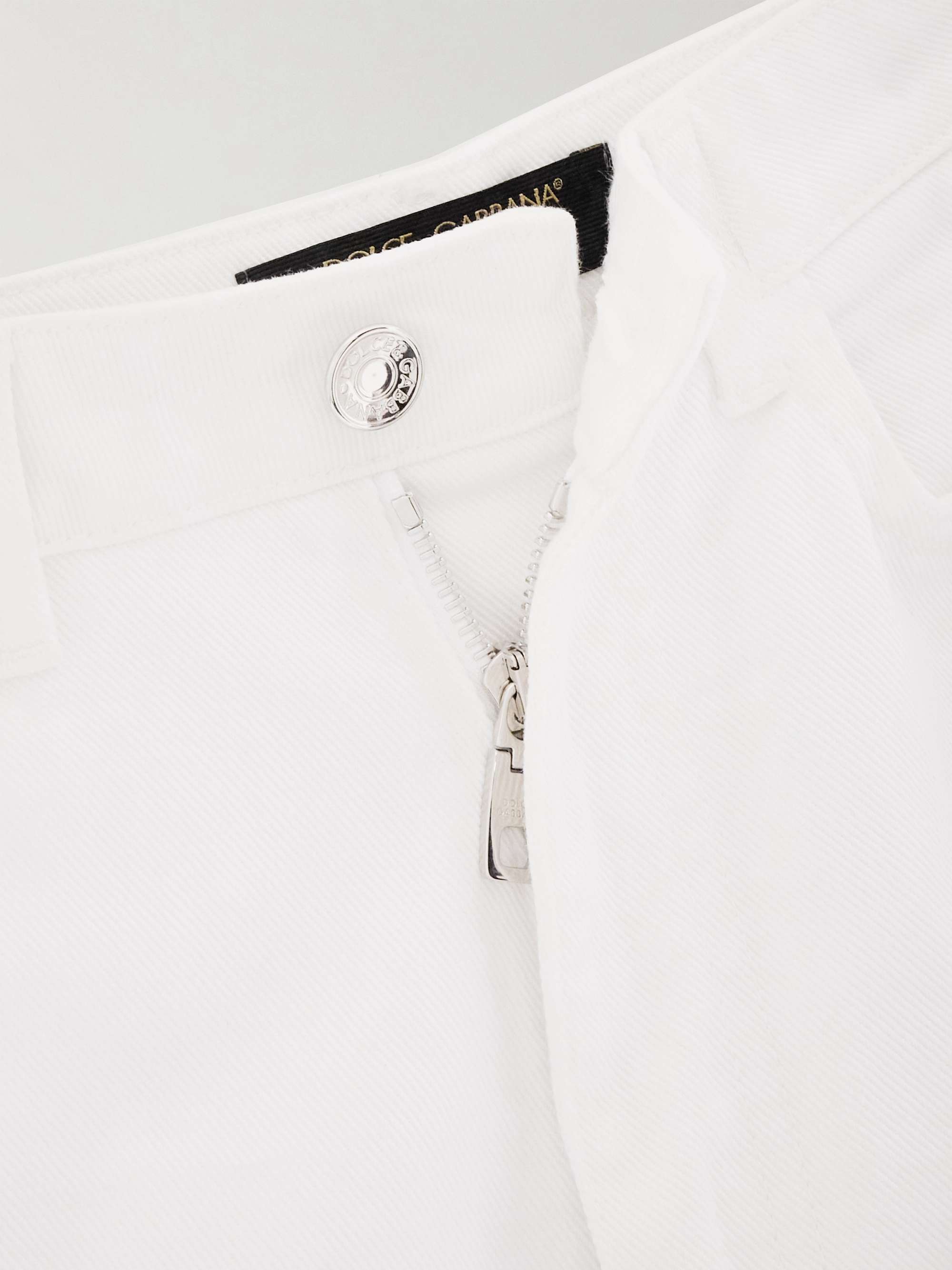 Cotton-twill flared pants view