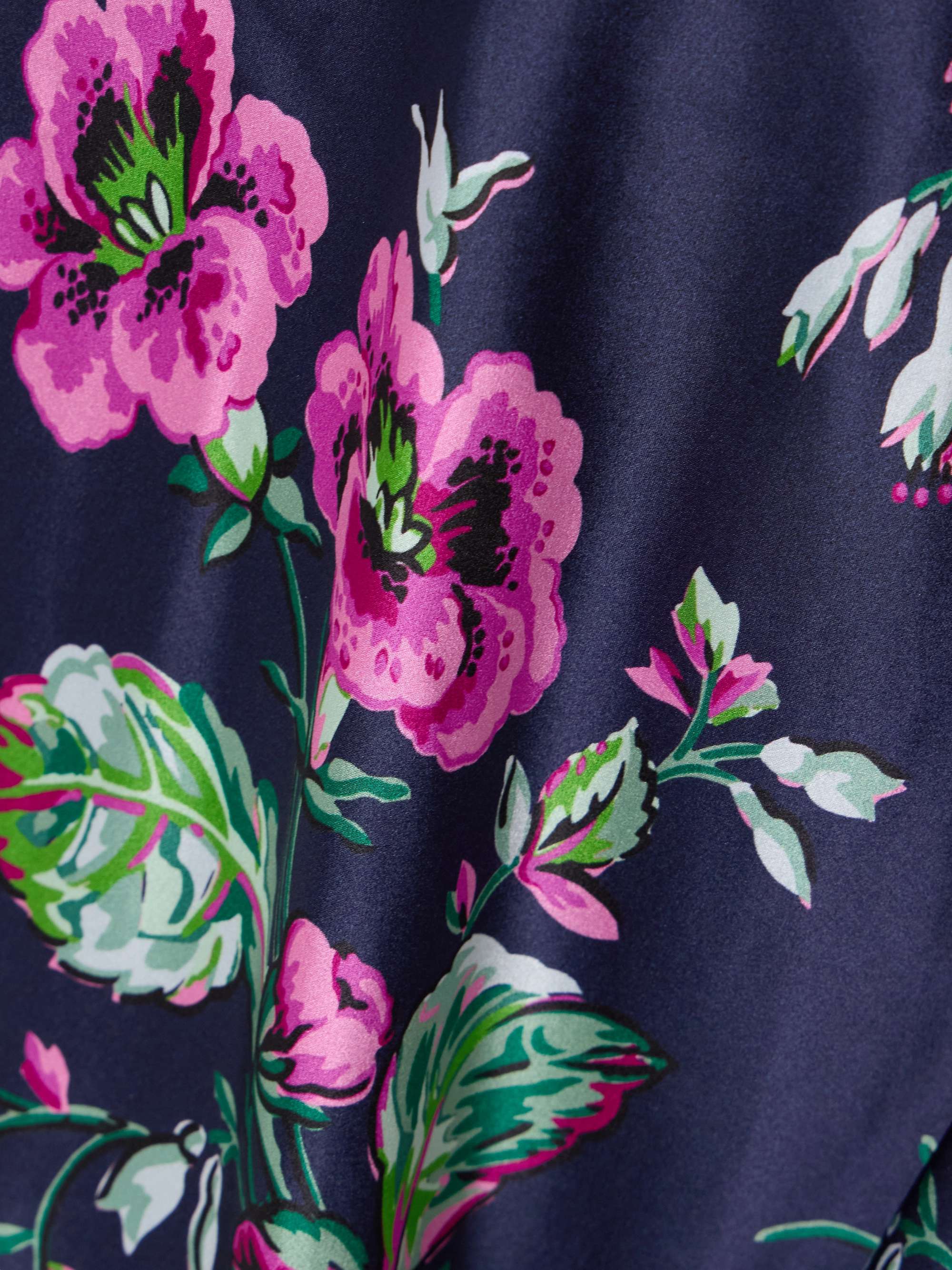 Bella floral-print silk-satin pajama set view