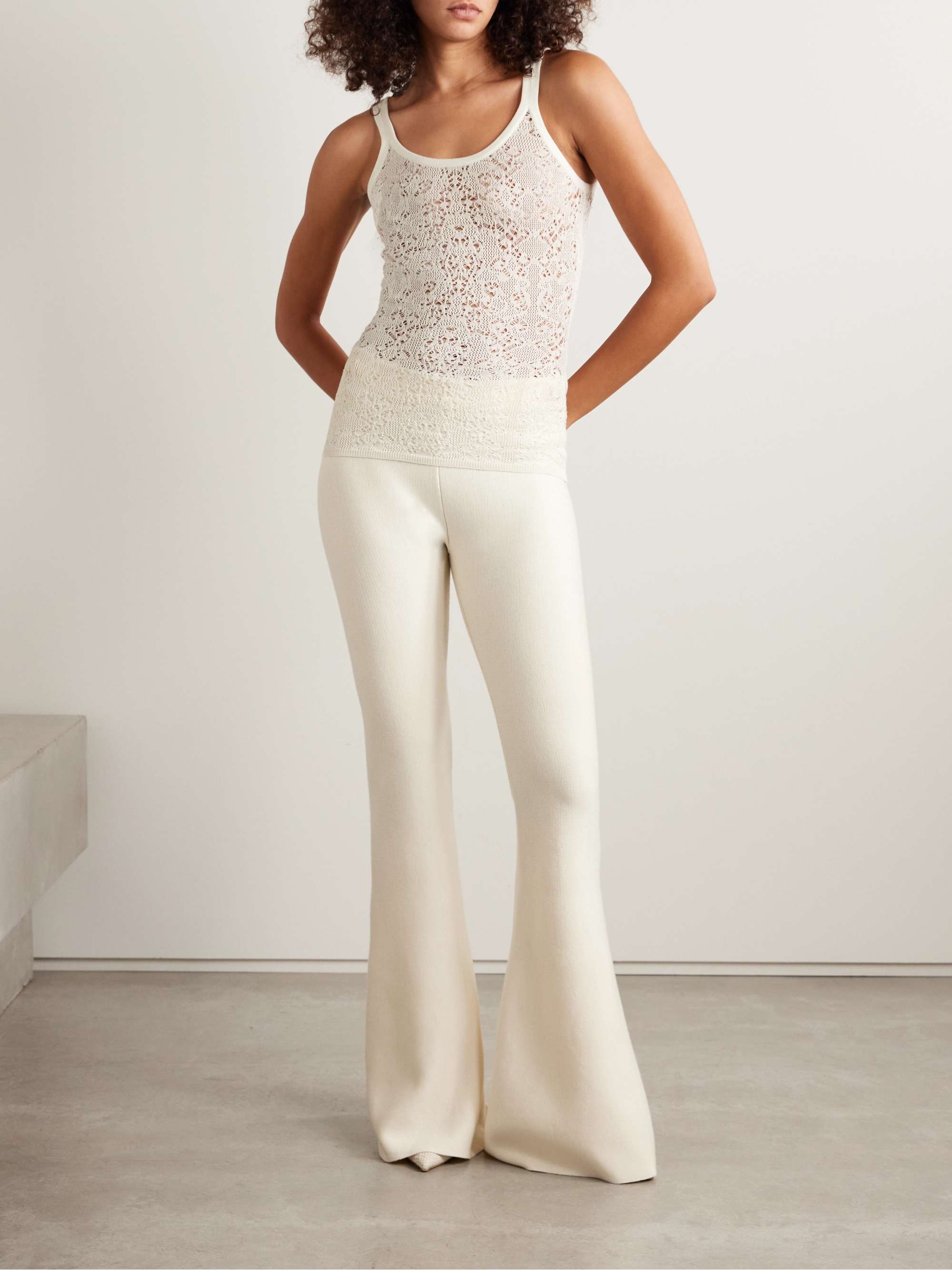 Pontus crocheted wool and silk-blend tank view
