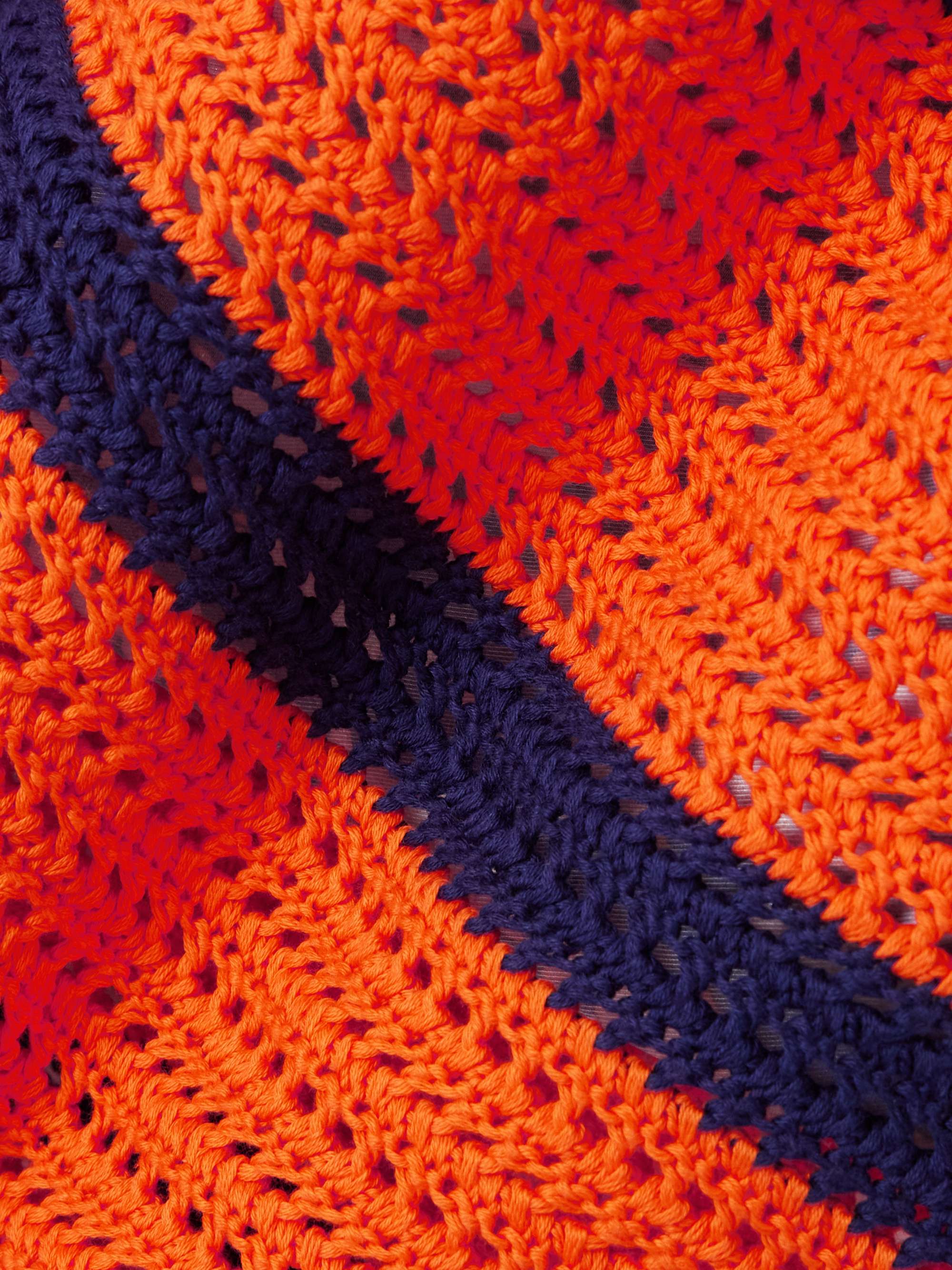 Salt 'N' Vinegar striped crocheted cotton shorts view